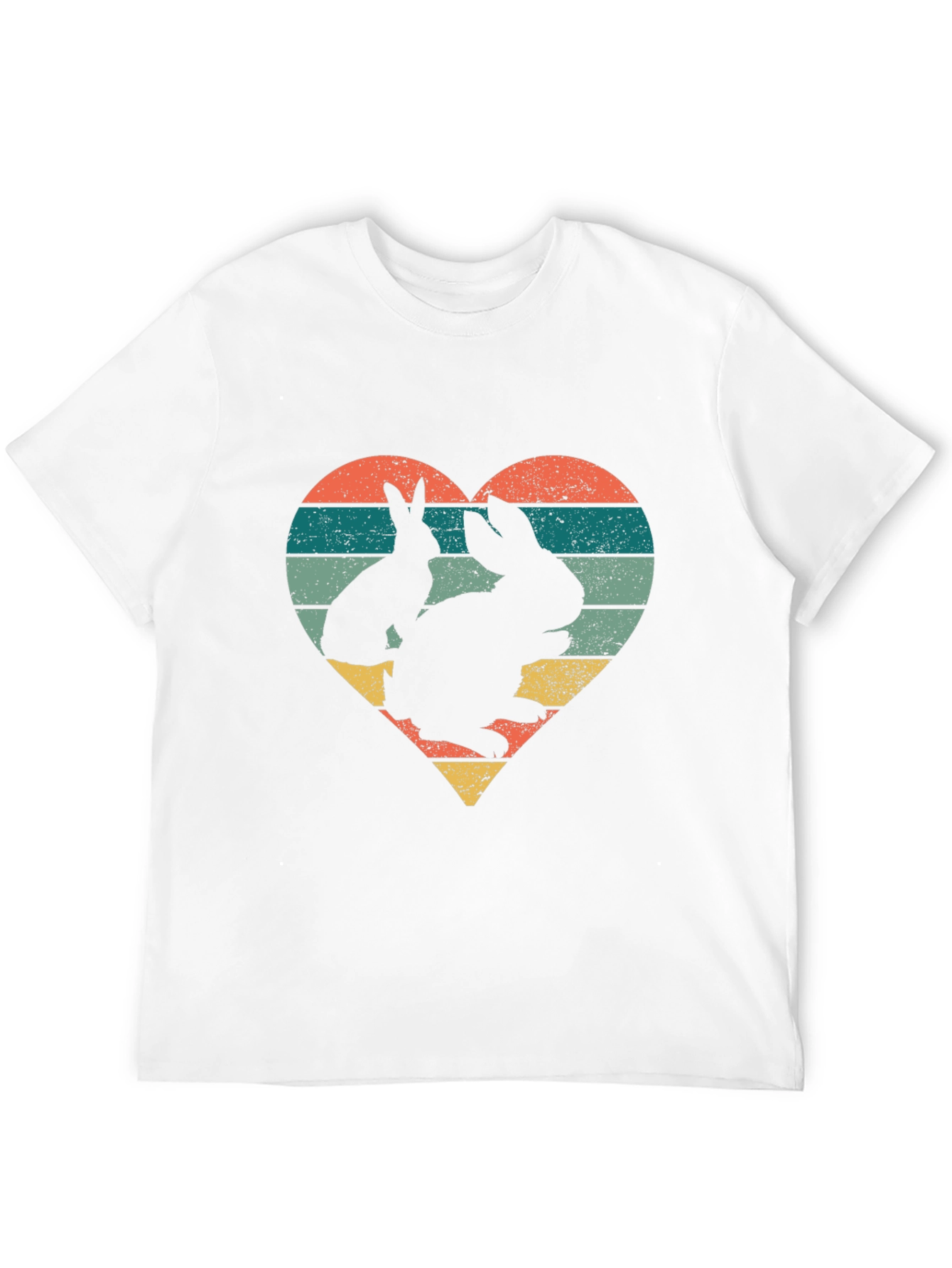 Retro Easter Bunny Heart Graphic Tee