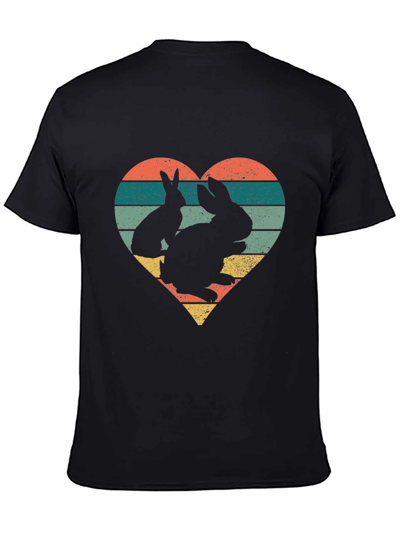 Retro Easter Bunny Heart Graphic Tee