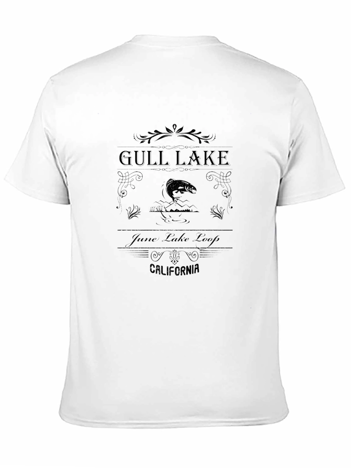 Gull Lake June Lake Loop California Black T-Shirt