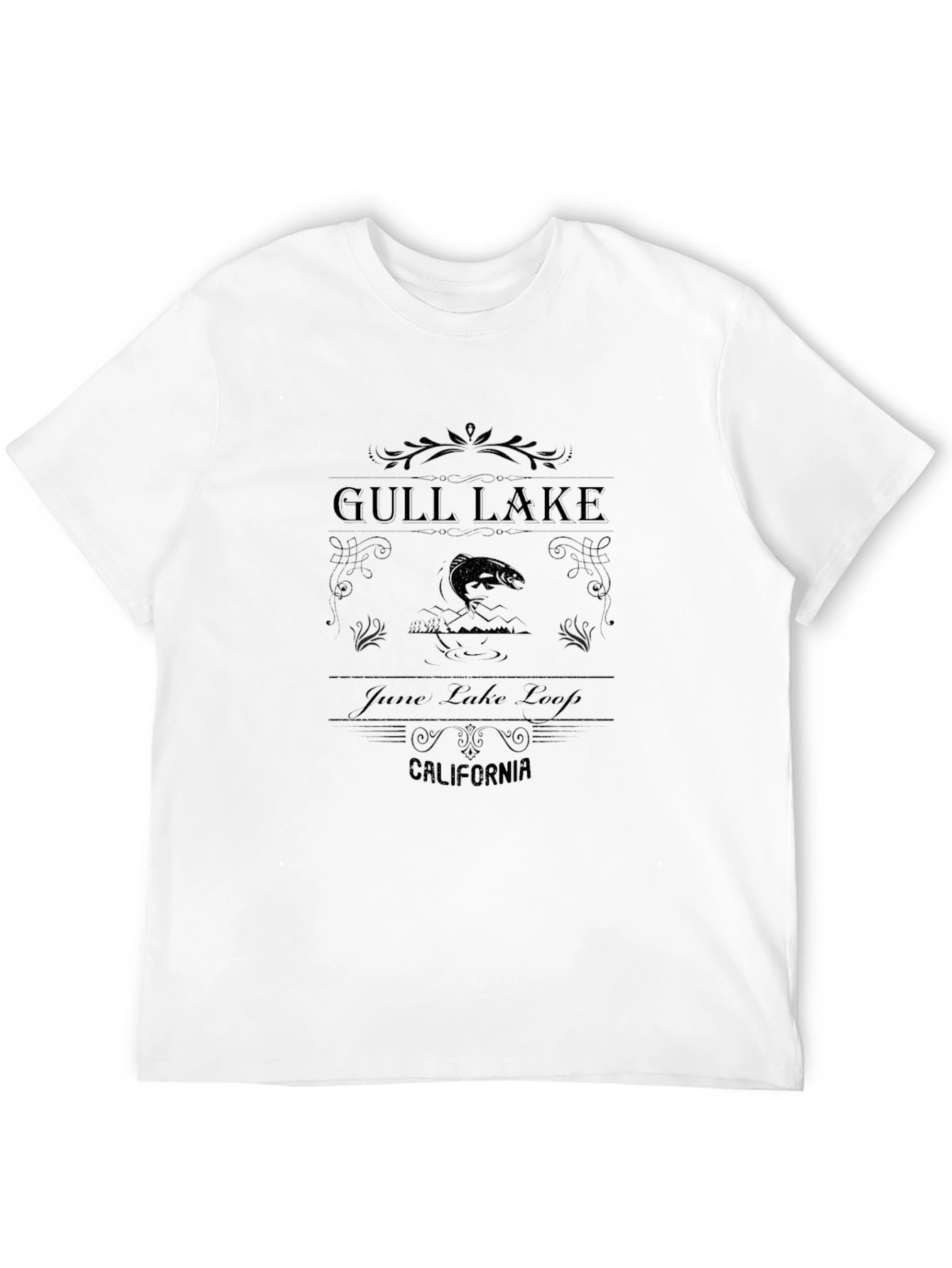 Gull Lake June Lake Loop California Black T-Shirt