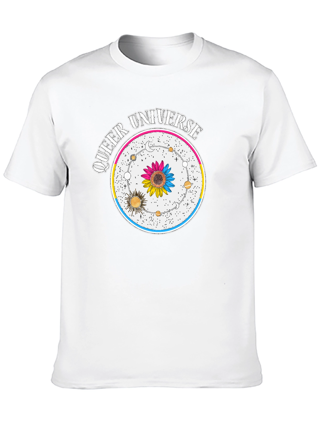 Queer Universe Black T-Shirt Pansexual Pride
