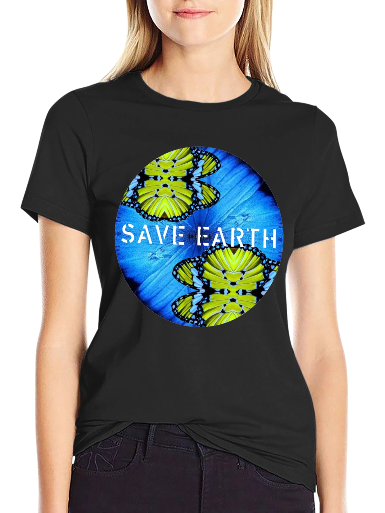 Save Earth Butterfly Graphic Tee