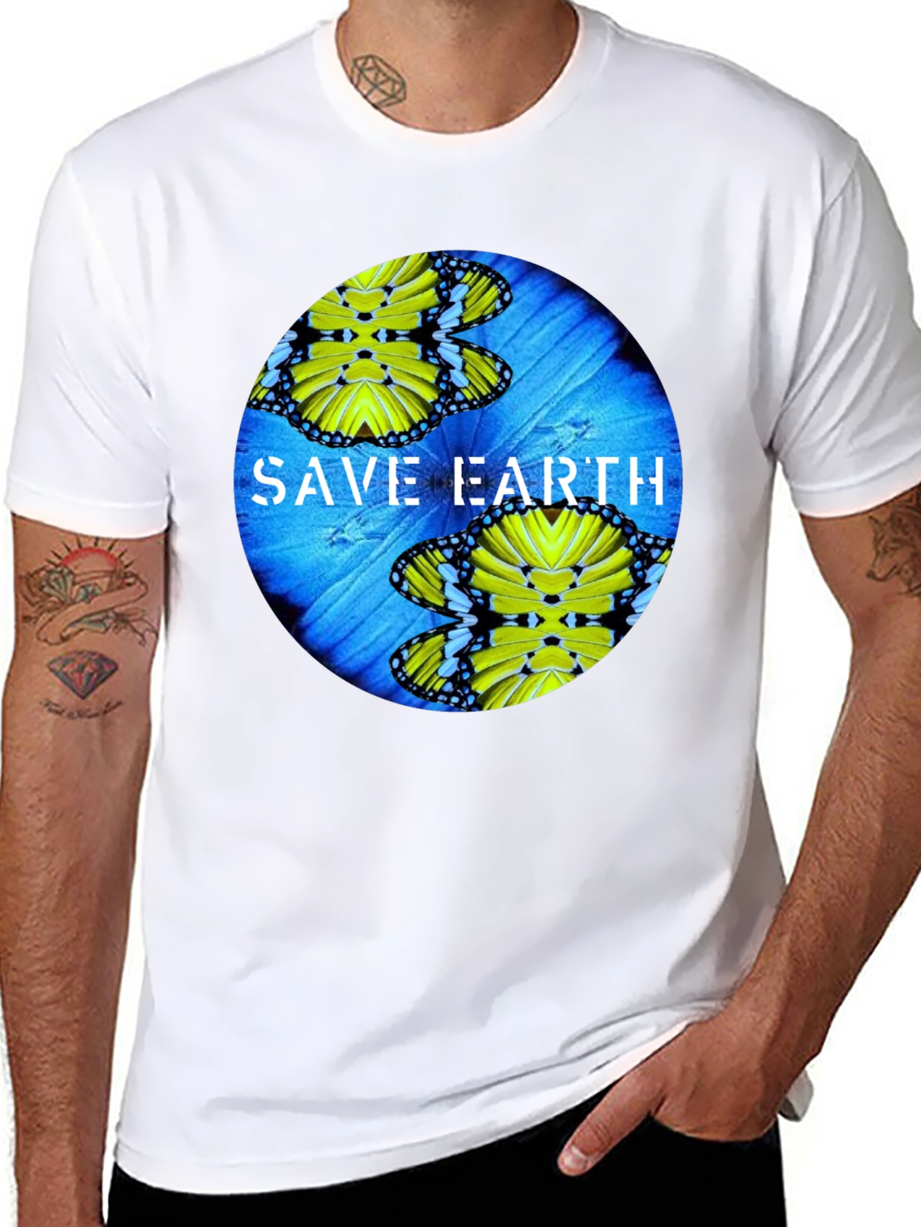 Save Earth Butterfly Graphic Tee