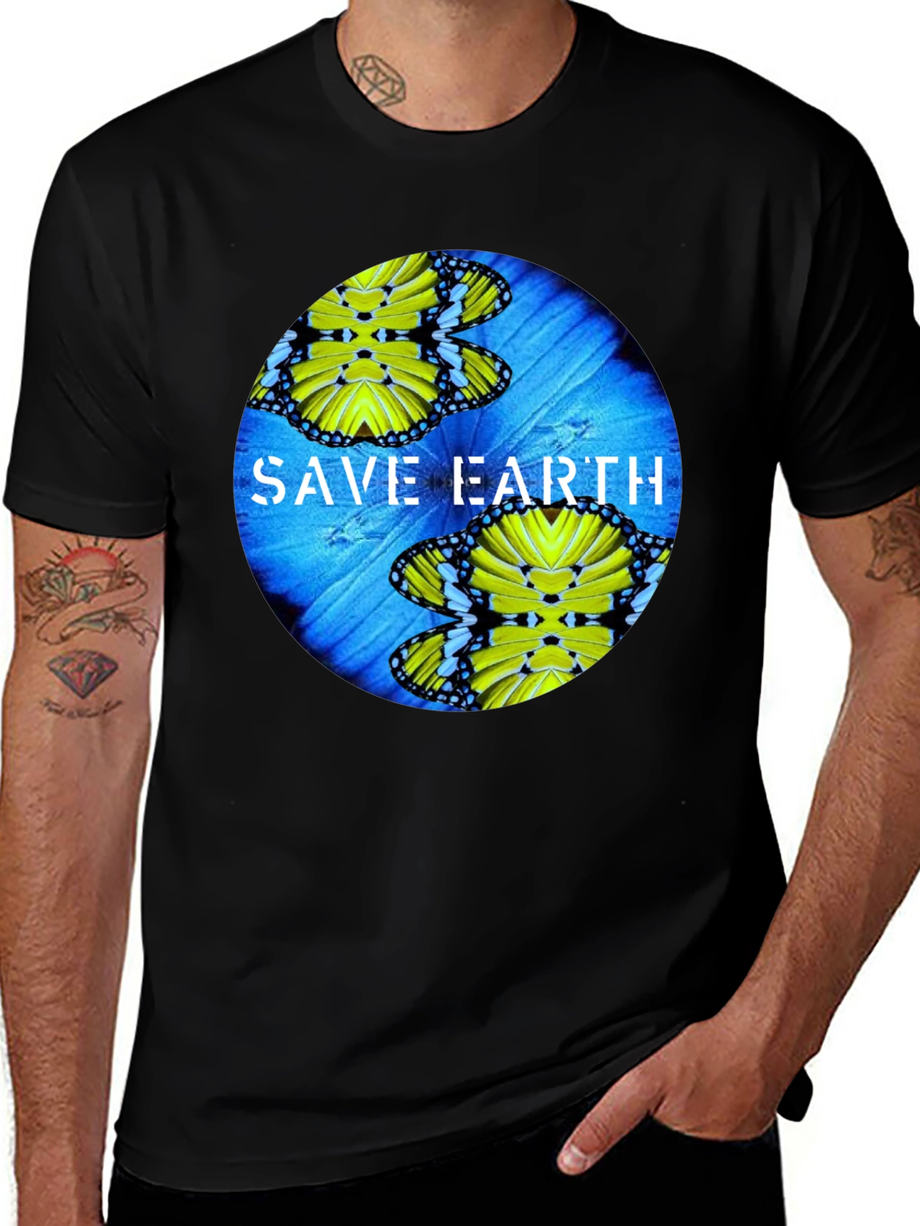 Save Earth Butterfly Graphic Tee
