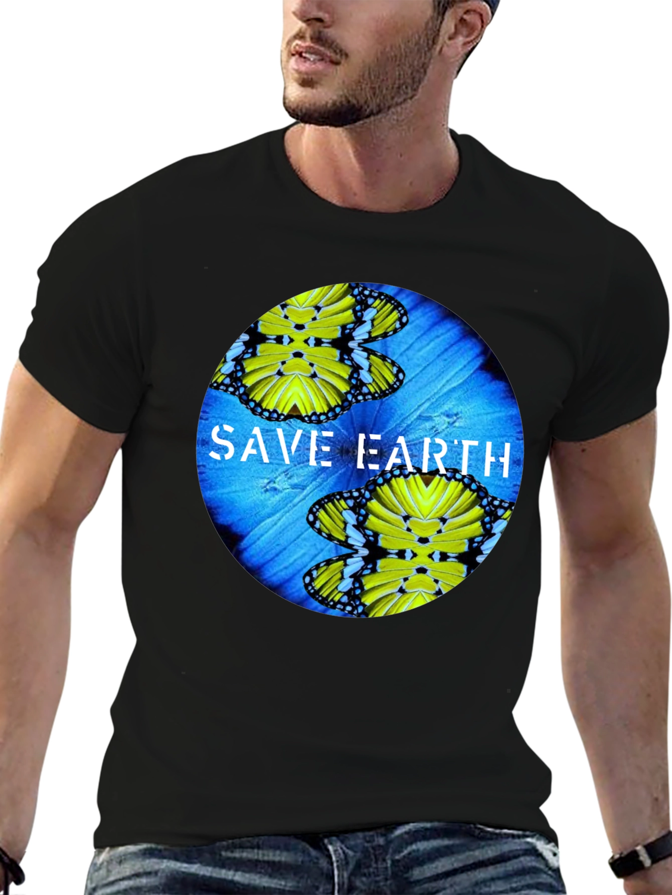 Save Earth Butterfly Graphic Tee