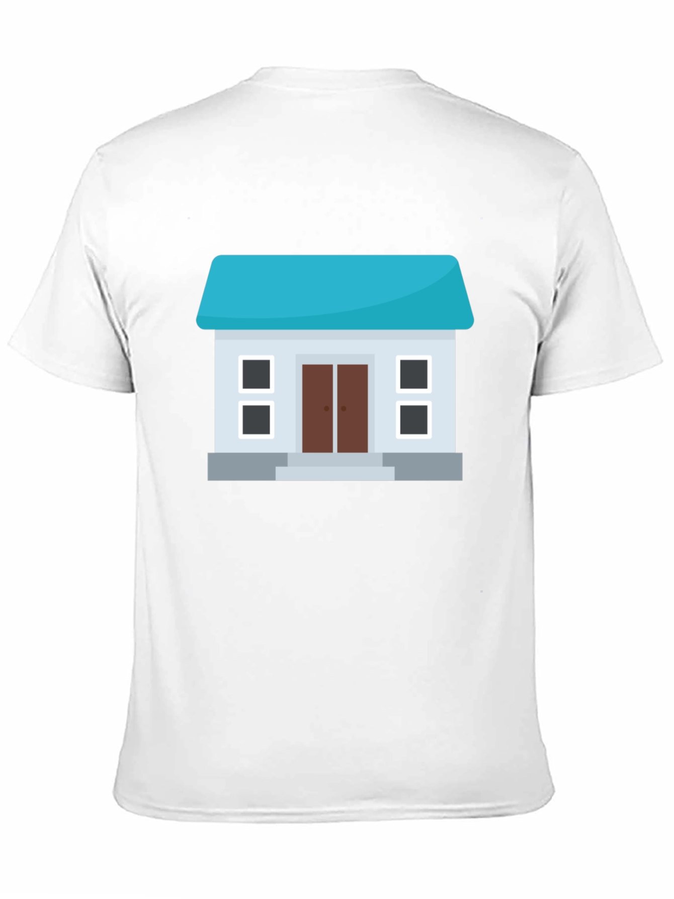House Graphic Tee - Black Cotton Blend Casual Wear