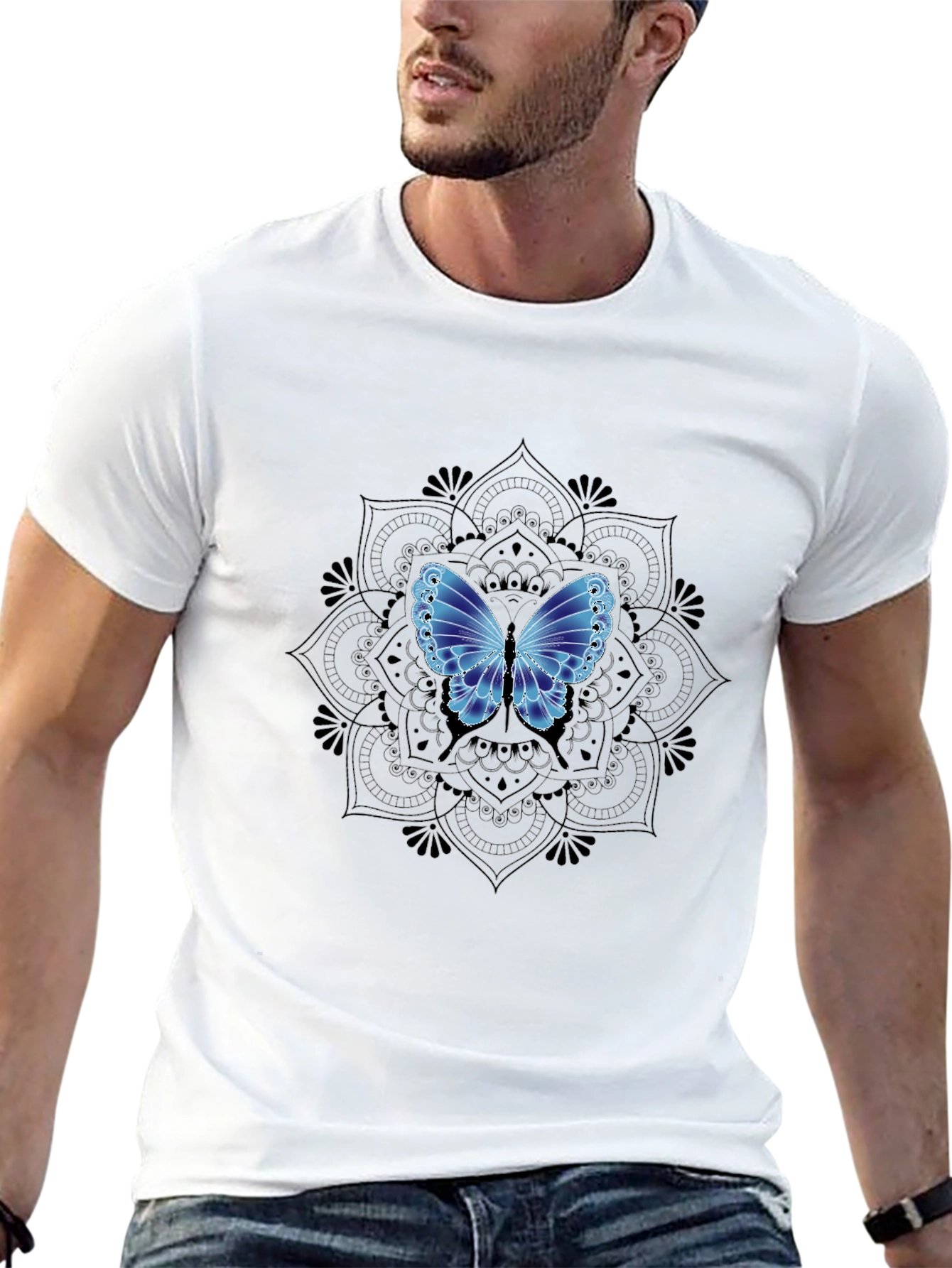 Butterfly Mandala Graphic T-Shirt