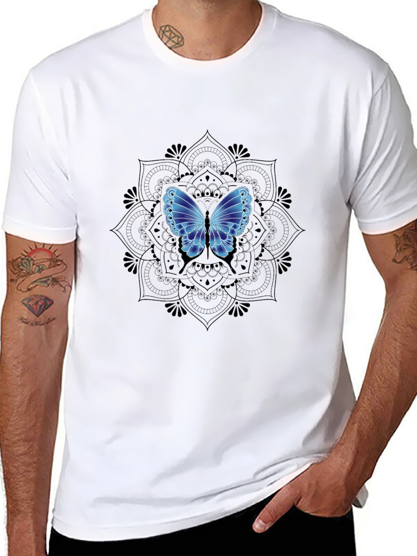 Butterfly Mandala Graphic T-Shirt