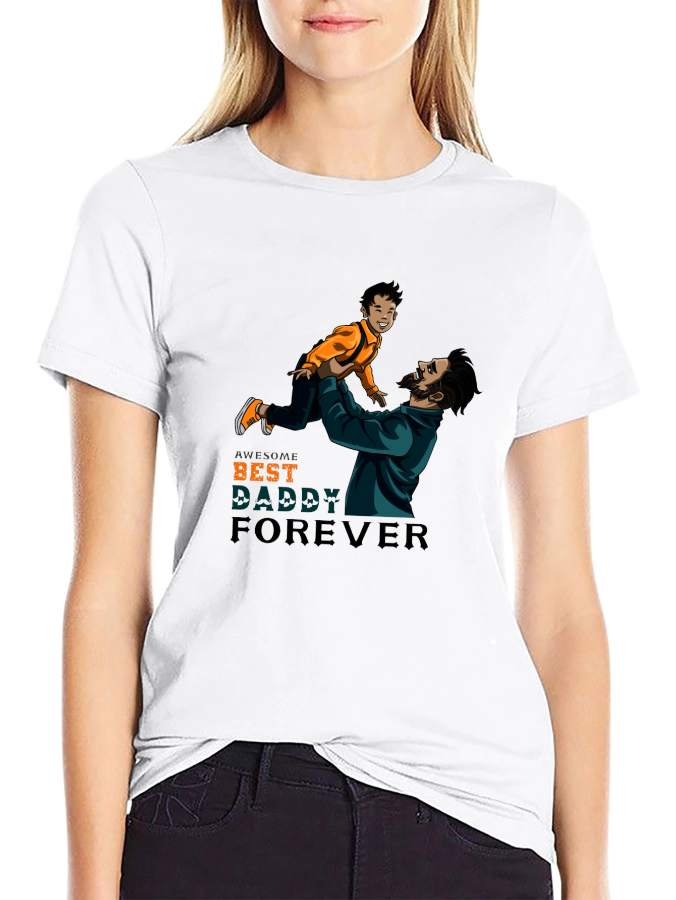Awesome Best Daddy Forever Graphic T-Shirt