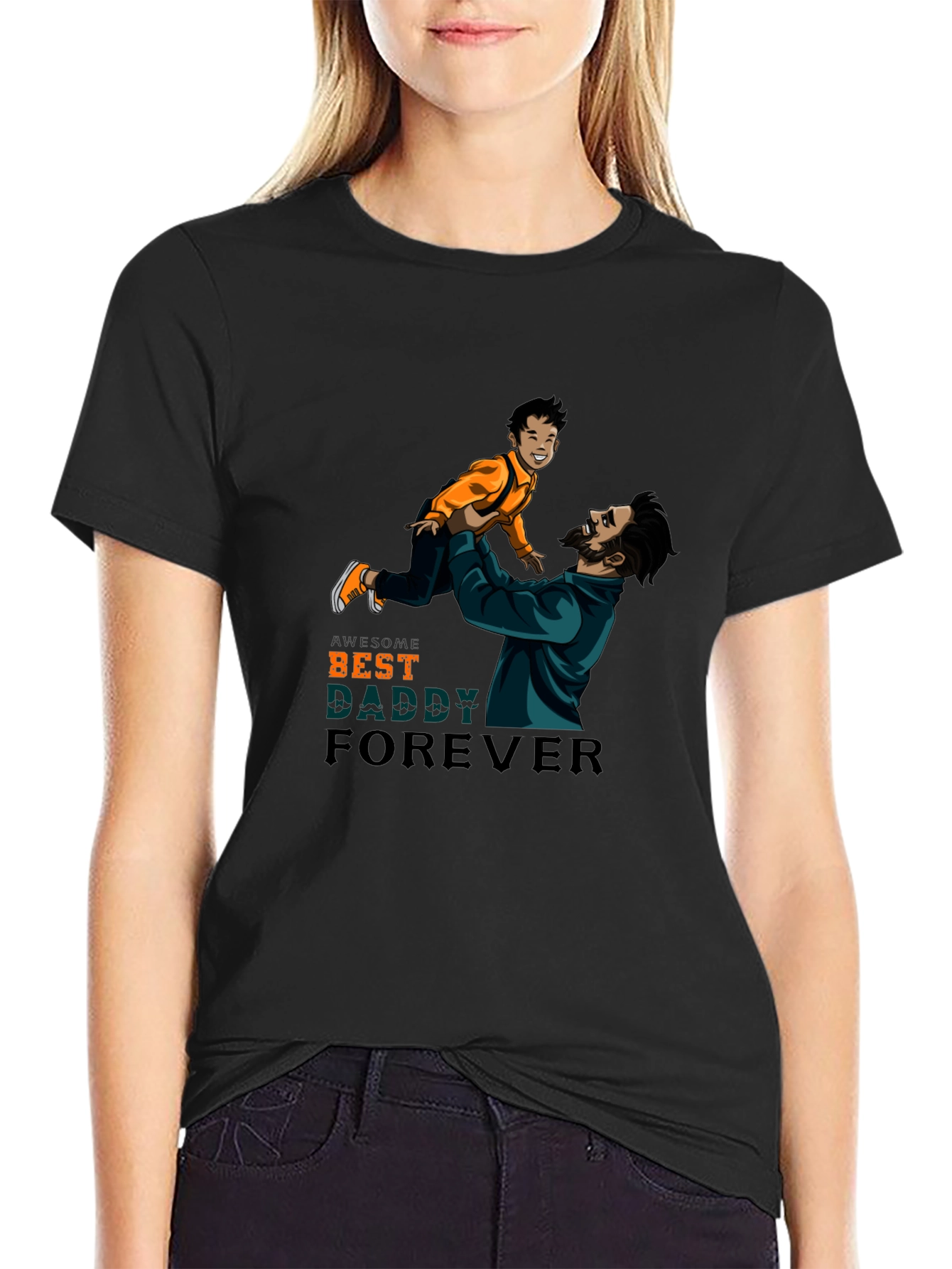 Awesome Best Daddy Forever Graphic T-Shirt