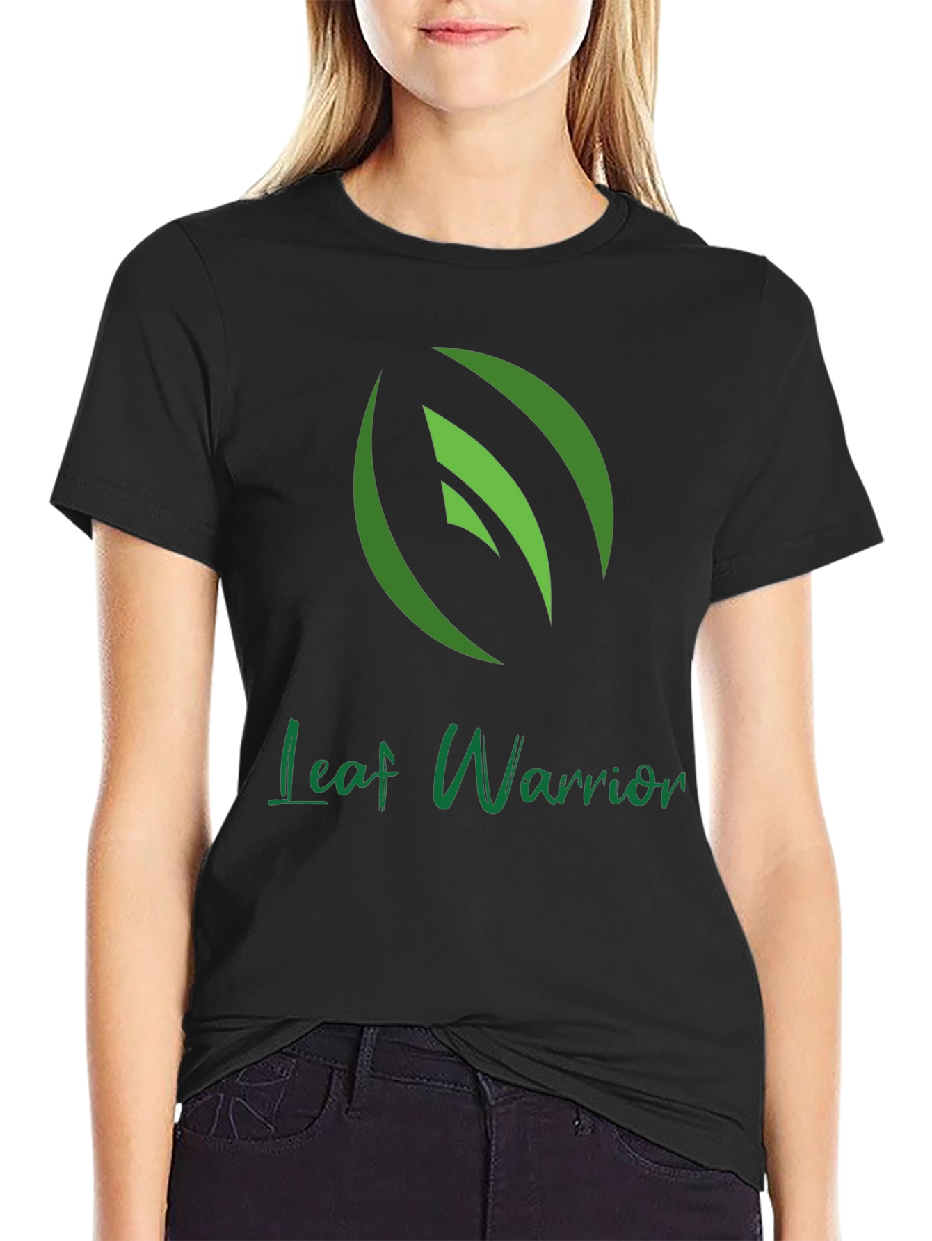 Leaf Warrior Graphic Tee - Green Leaf Design
