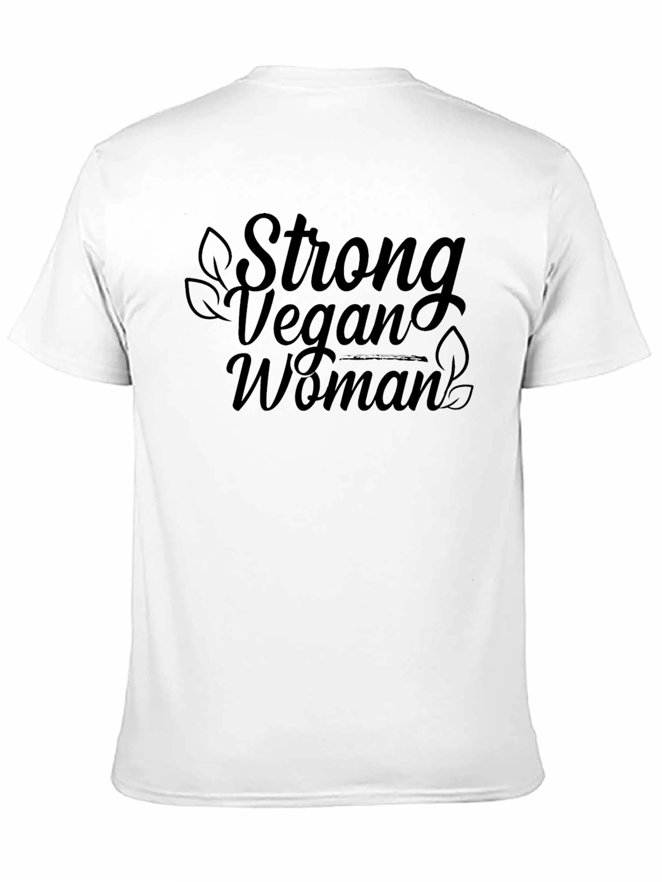 Strong Vegan Woman Black T-Shirt