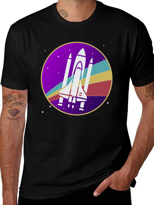 Retro Space Shuttle Graphic T-Shirt