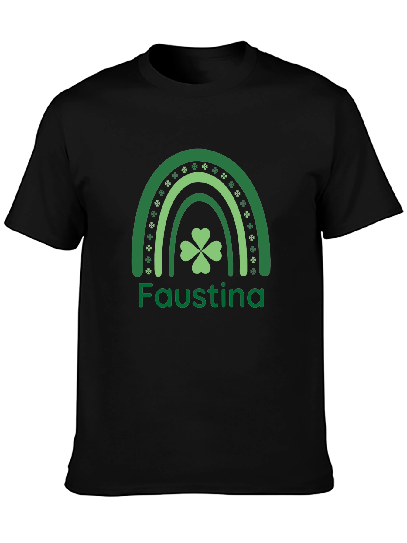 Faustina Shamrock Rainbow St. Patricks Day T-Shirt