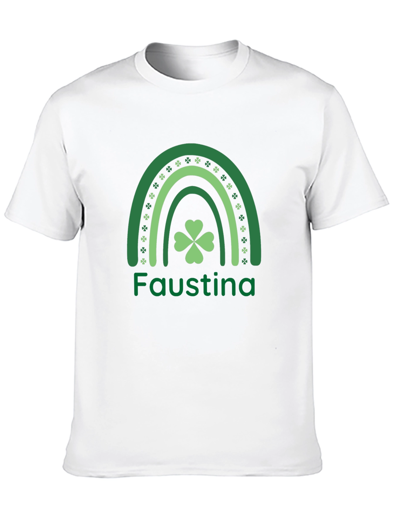 Faustina Shamrock Rainbow St. Patricks Day T-Shirt