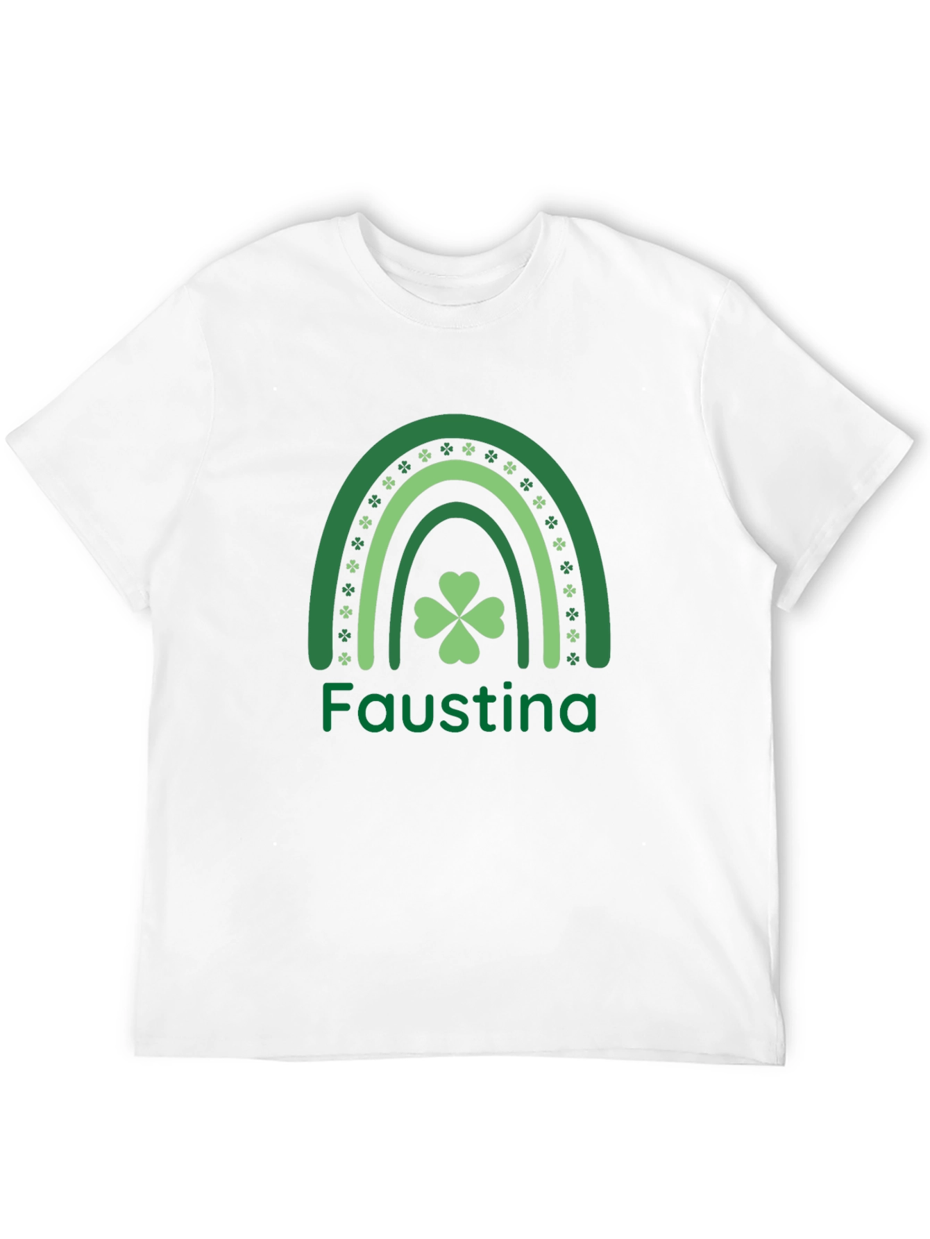 Faustina Shamrock Rainbow St. Patricks Day T-Shirt