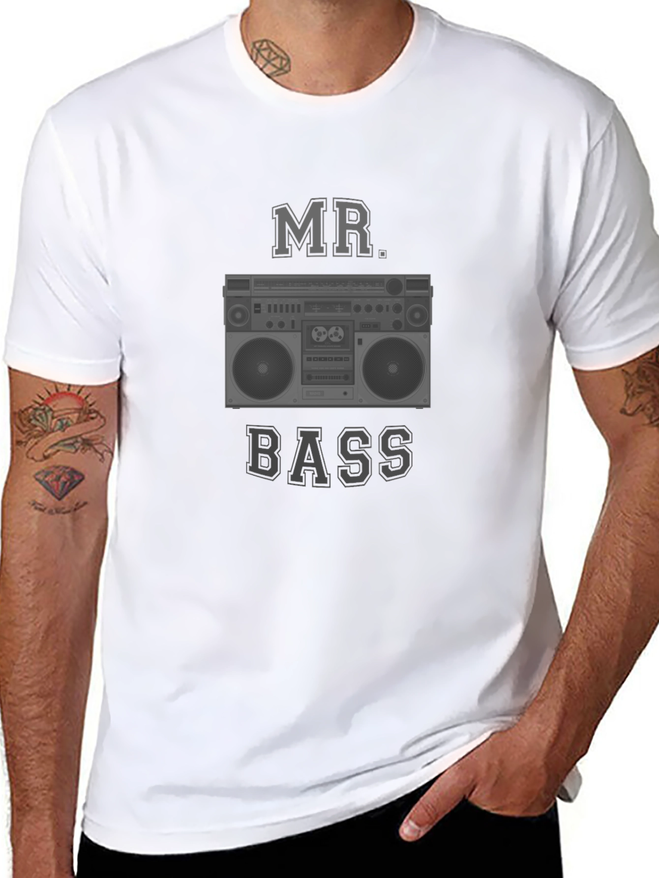 MR. BASS Boombox Graphic T-Shirt