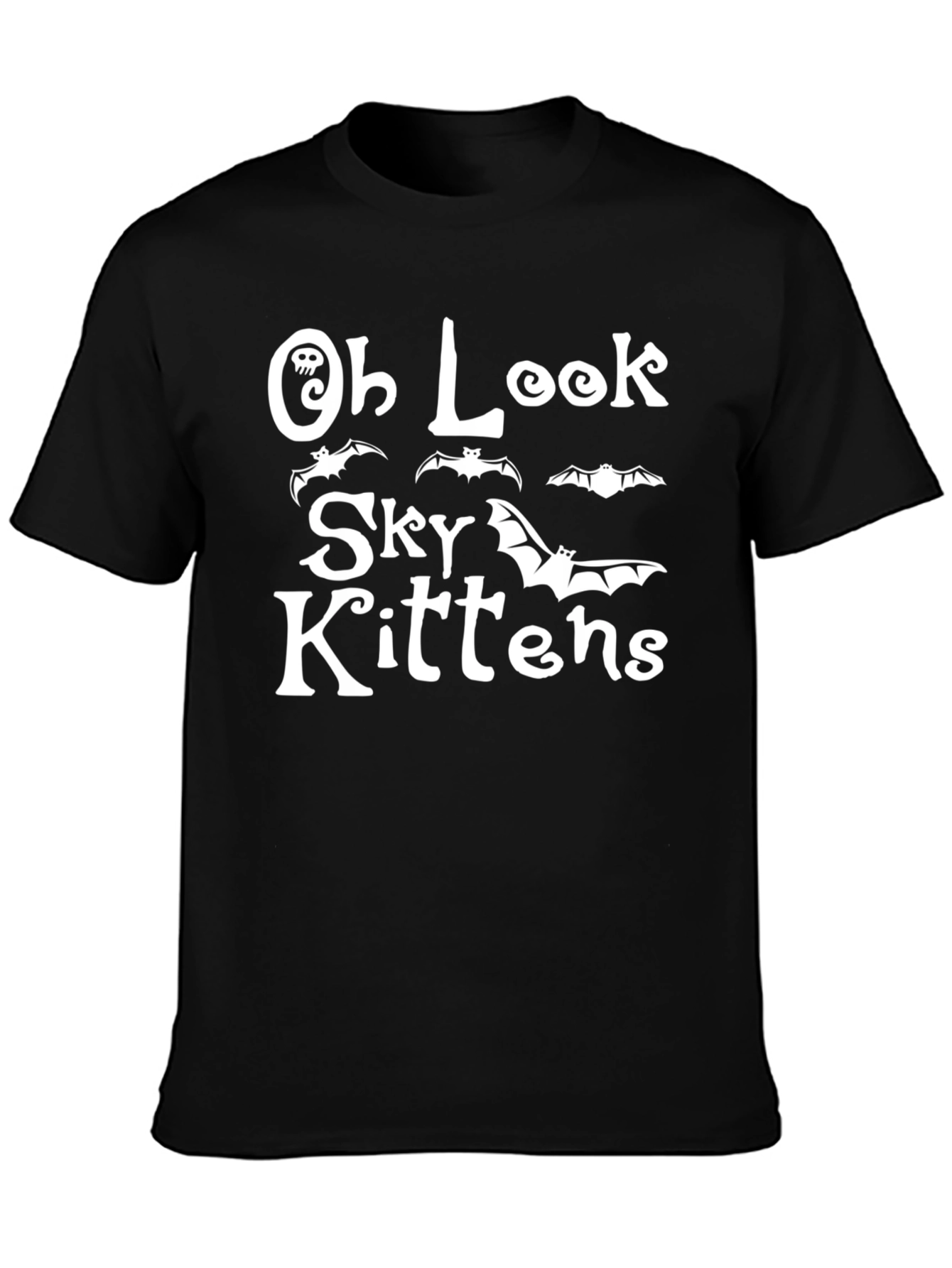 Oh Look Sky Kittens Bat Graphic T-Shirt