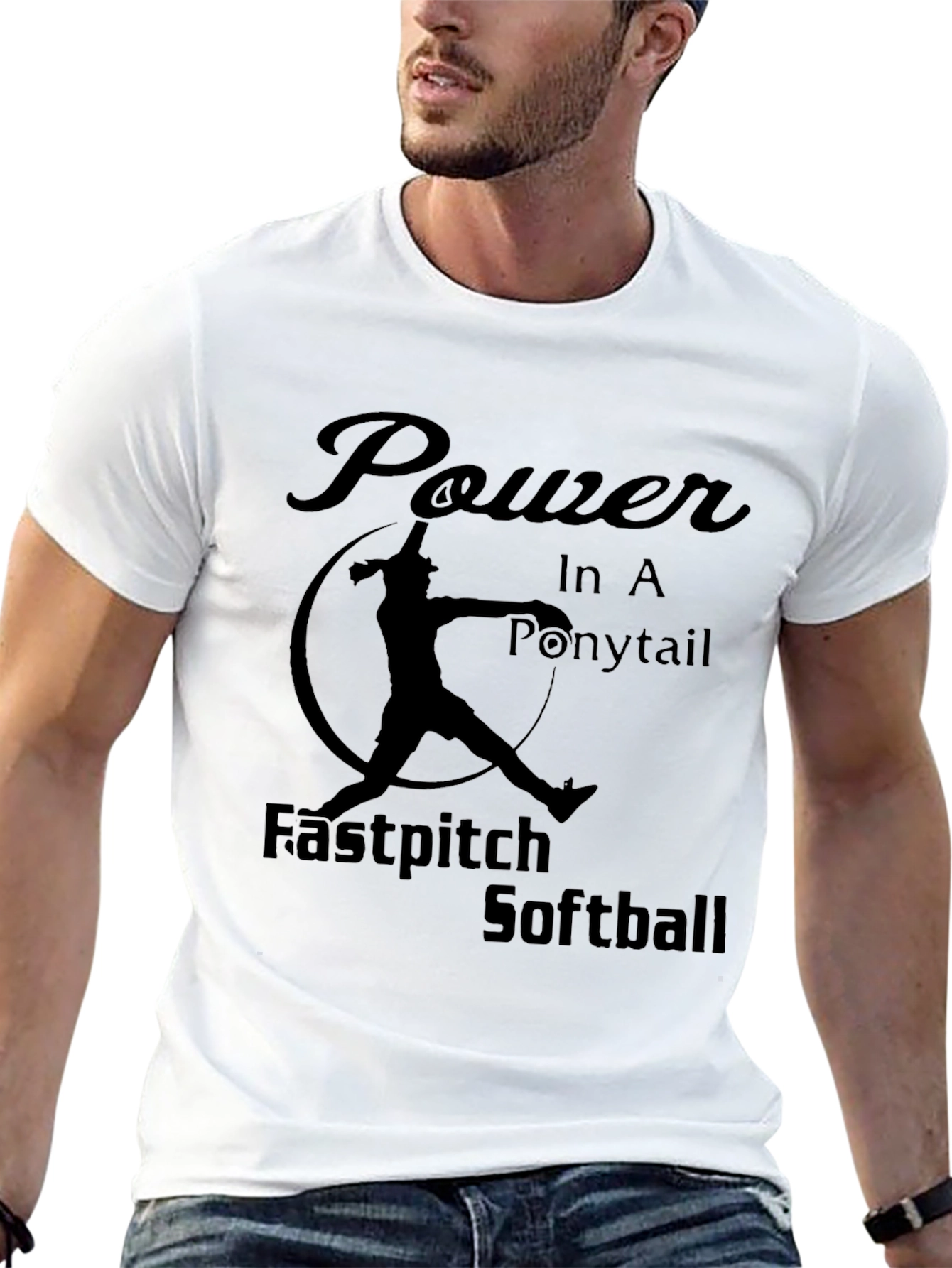 Power Ponytail Fastpitch Softball Graphic Tee