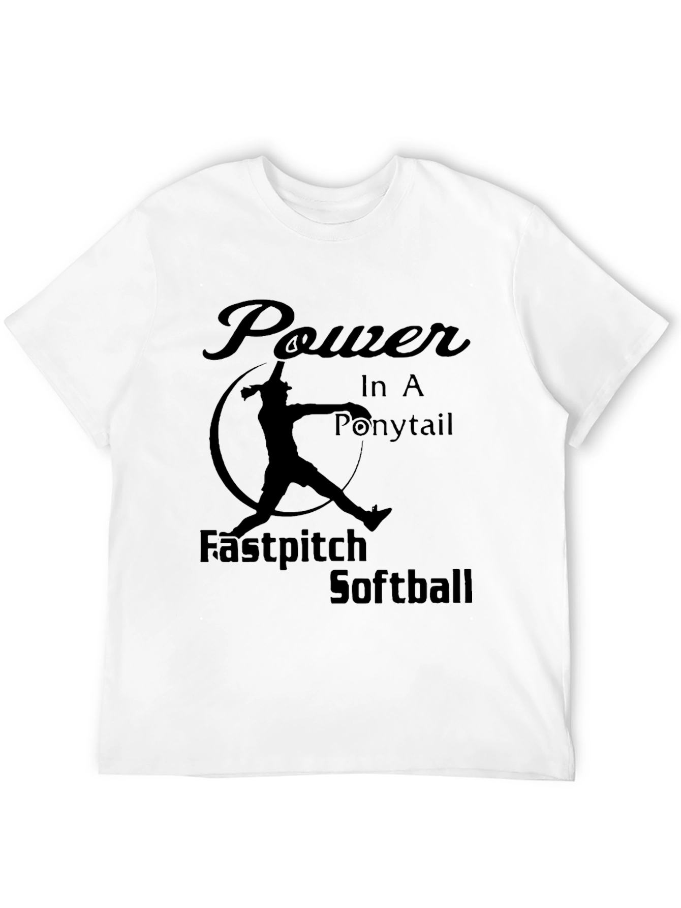 Power Ponytail Fastpitch Softball Graphic Tee