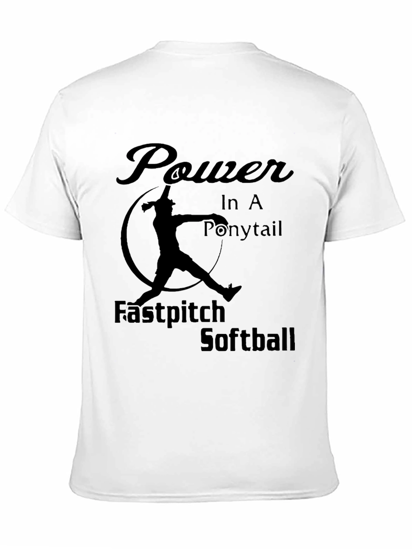 Power Ponytail Fastpitch Softball Graphic Tee