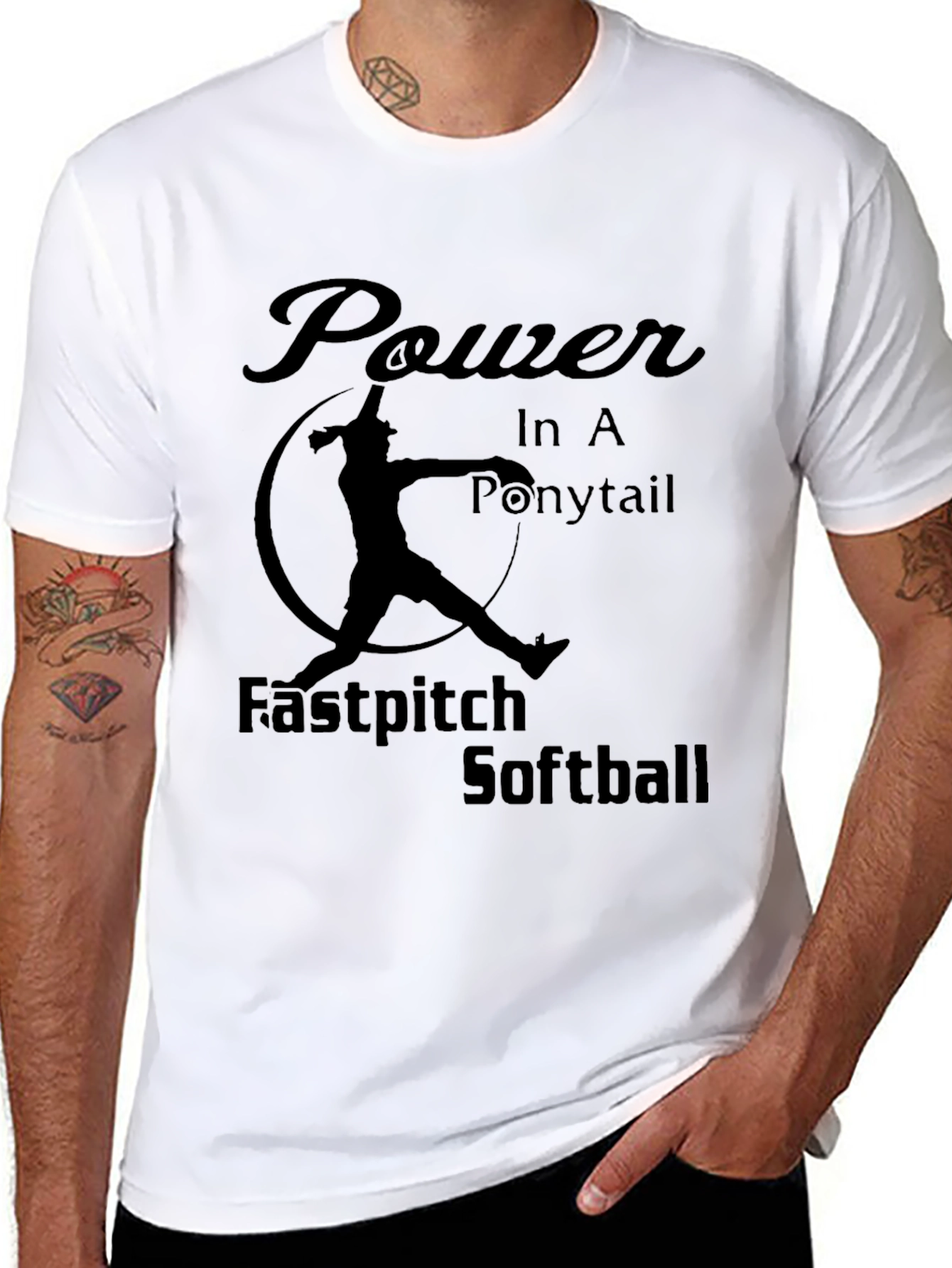 Power Ponytail Fastpitch Softball Graphic Tee