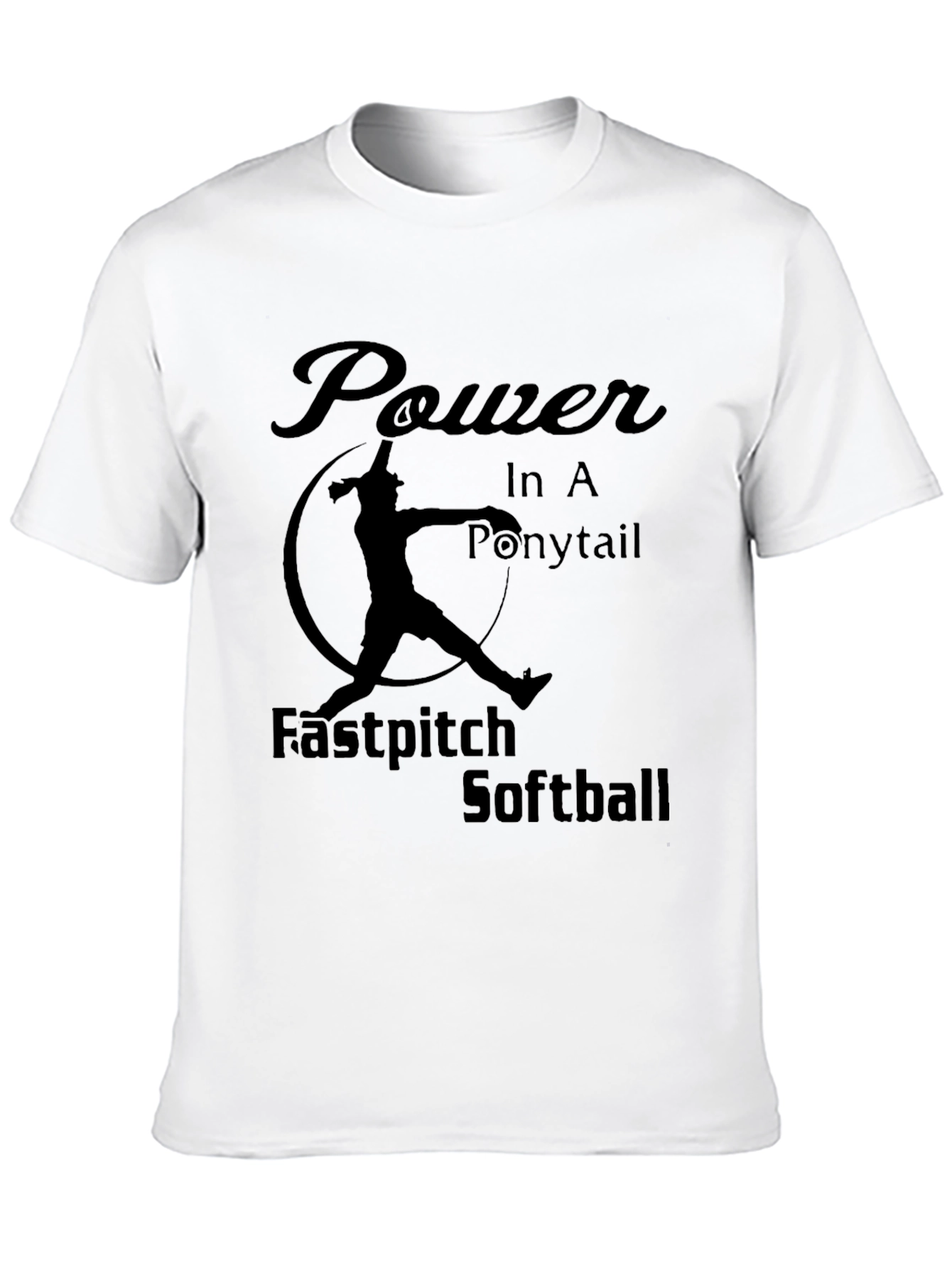 Power Ponytail Fastpitch Softball Graphic Tee