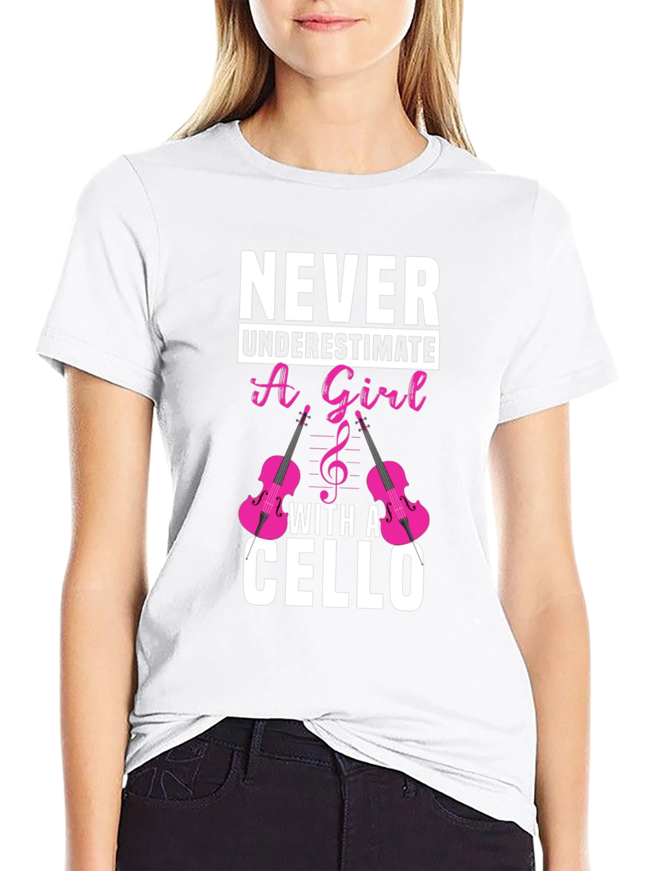 Never Underestimate a Girl with a Cello T-Shirt