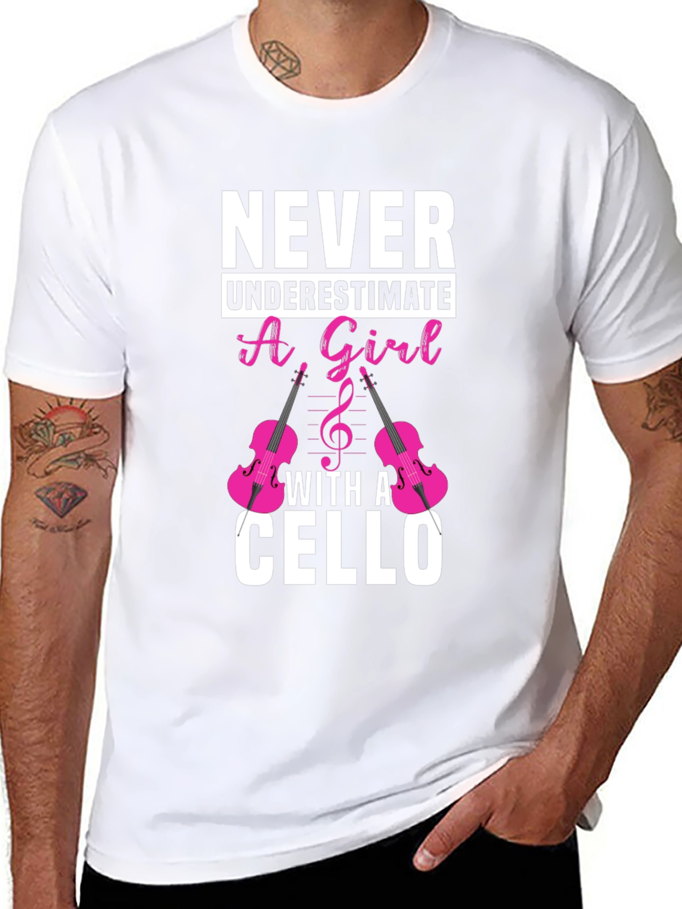 Never Underestimate a Girl with a Cello T-Shirt