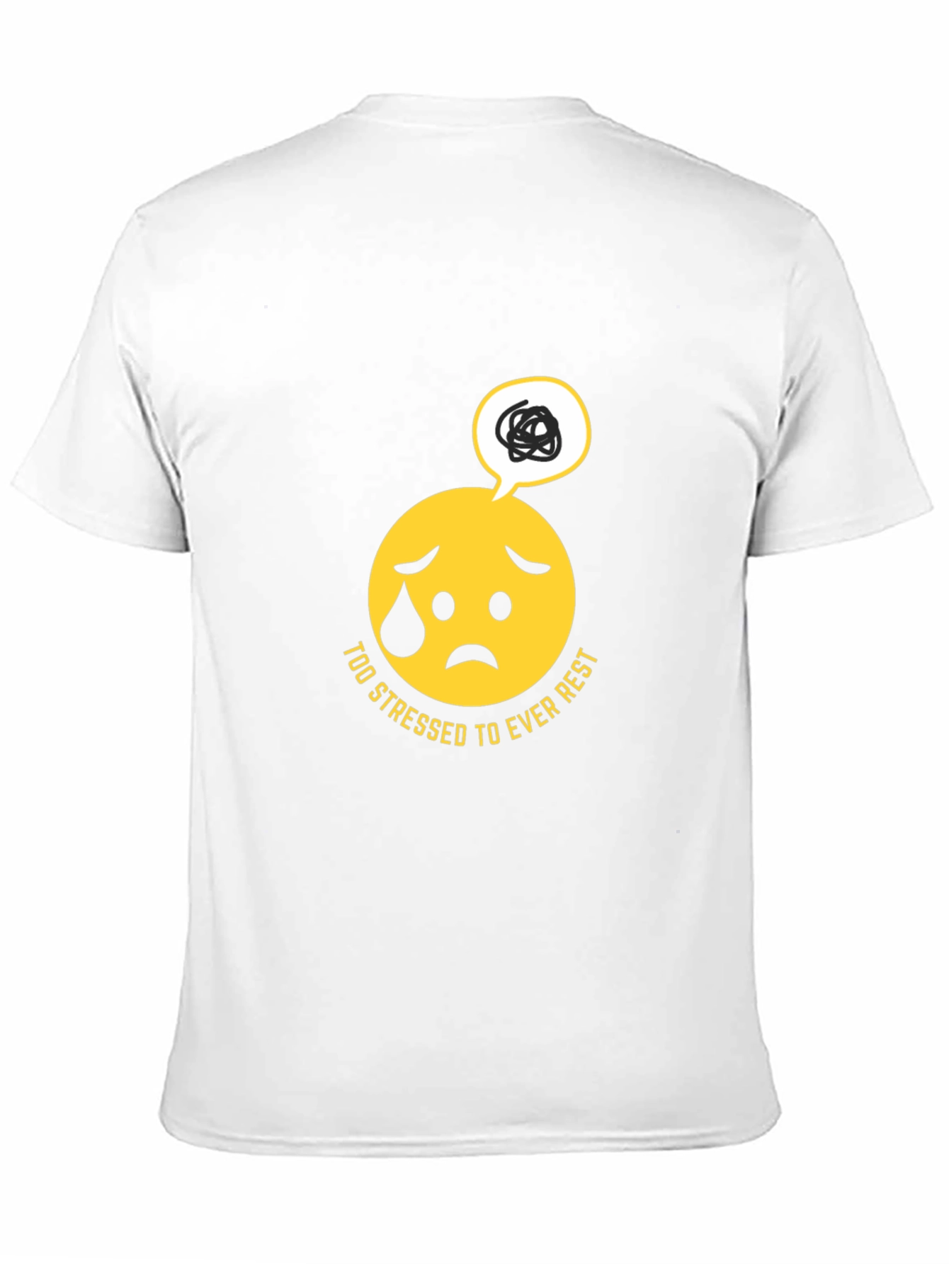 Stressed Emoji Graphic Black T-Shirt