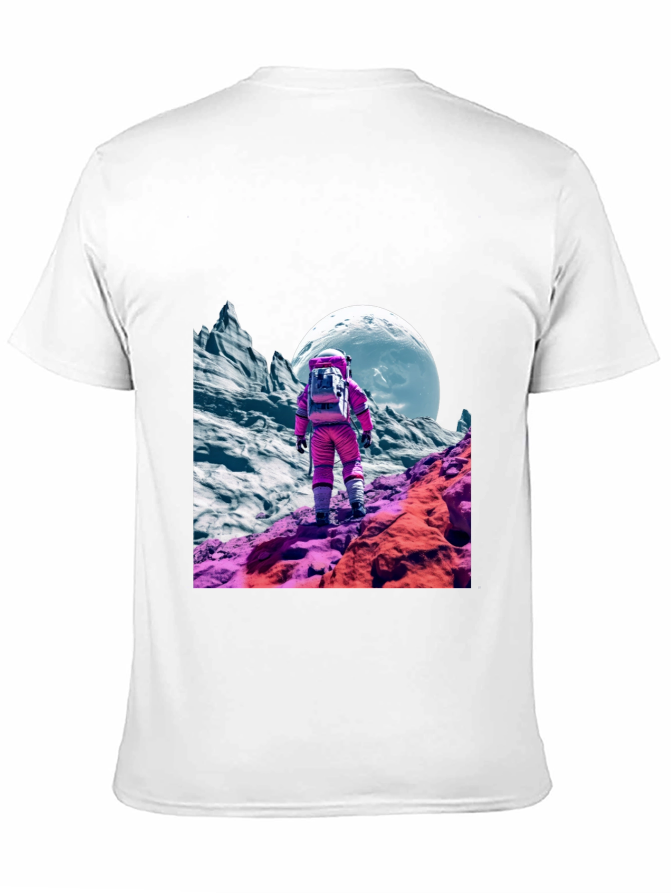 Astronaut in Space Black T-Shirt