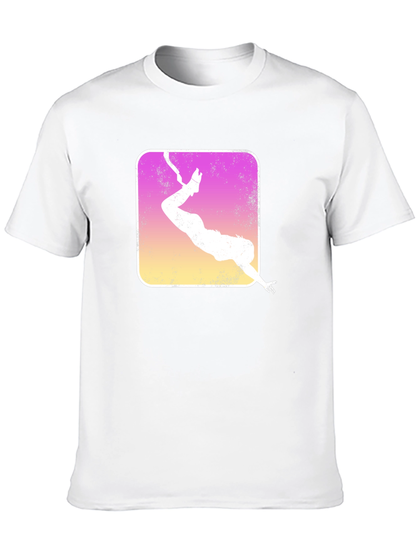 Retro Skydiver Graphic Tee - Black Cotton Blend