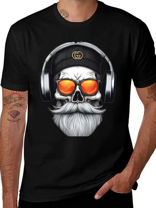 Skull DJ Graphic Tee - Black Fashion T-Shirt