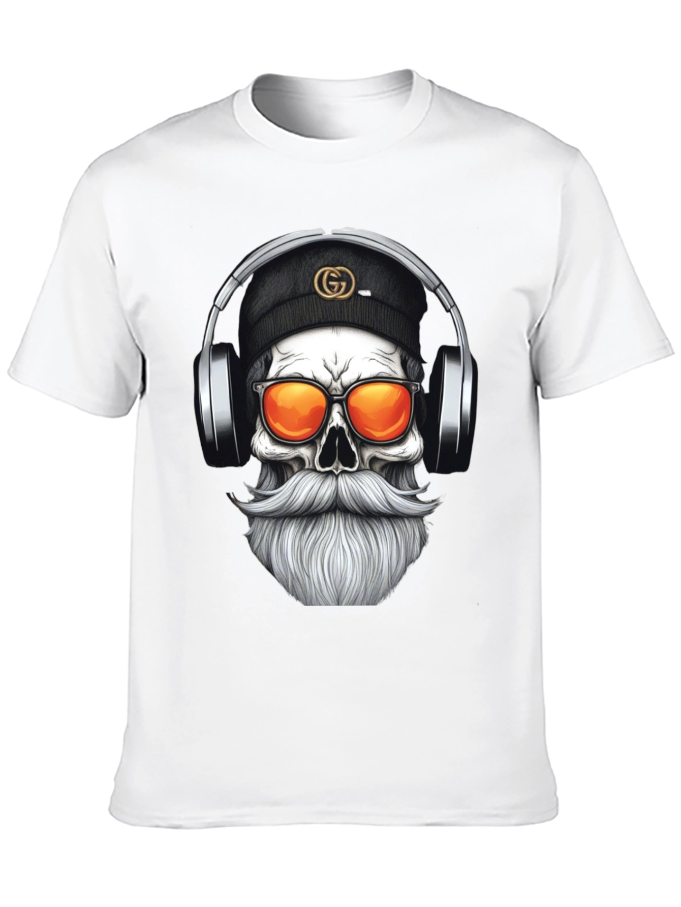 Skull DJ Graphic Tee - Black Fashion T-Shirt