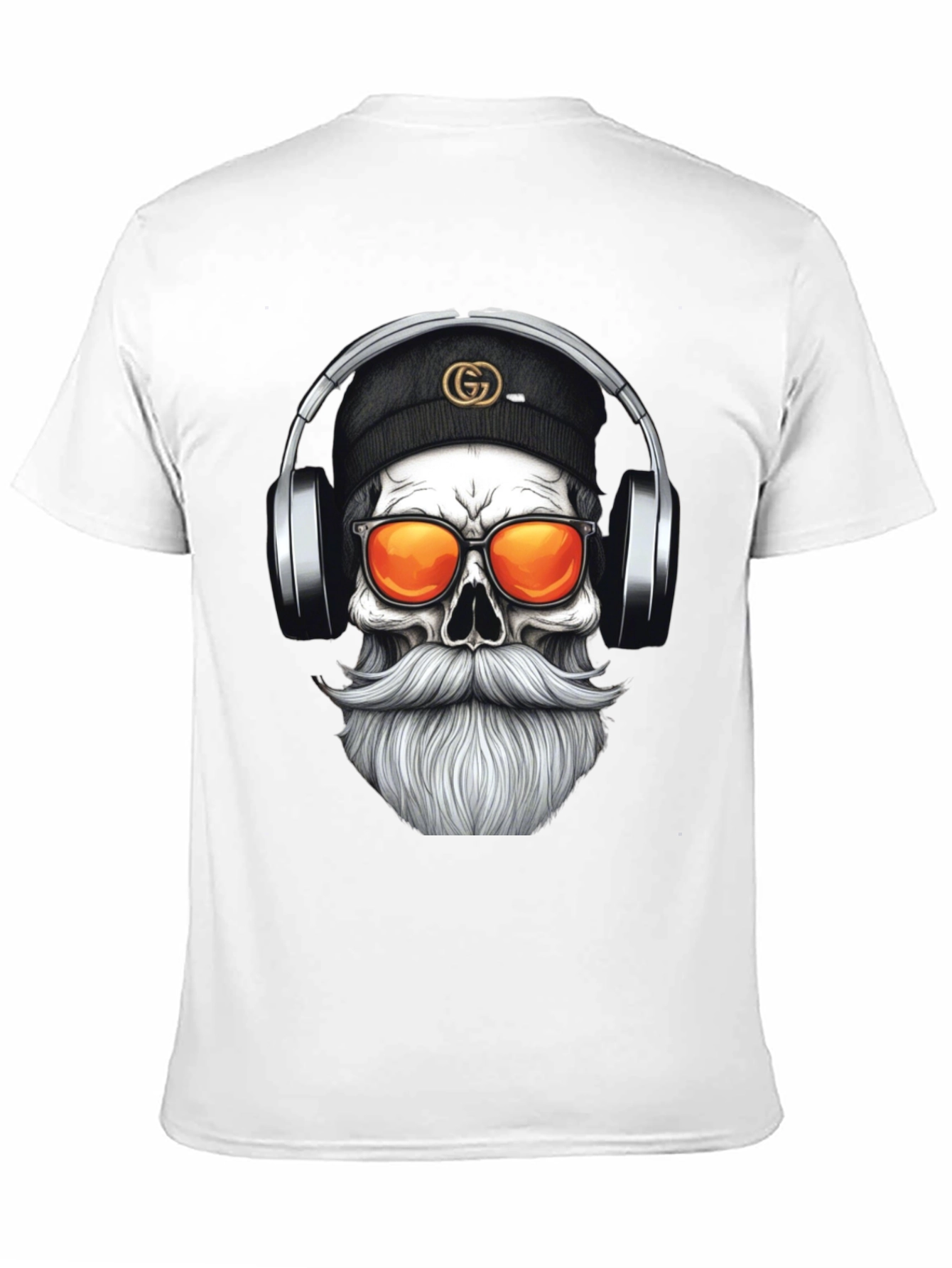 Skull DJ Graphic Tee - Black Fashion T-Shirt