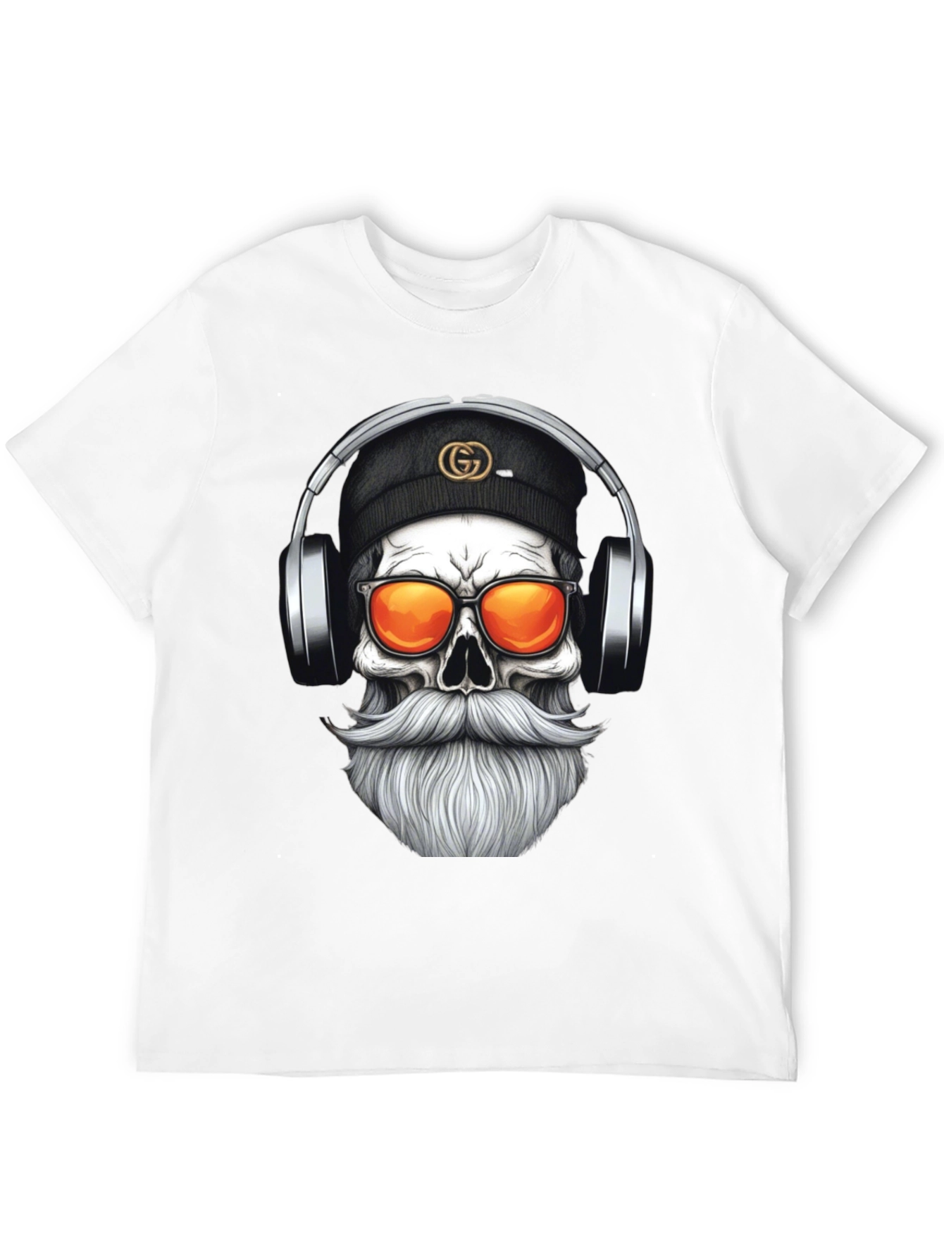 Skull DJ Graphic Tee - Black Fashion T-Shirt