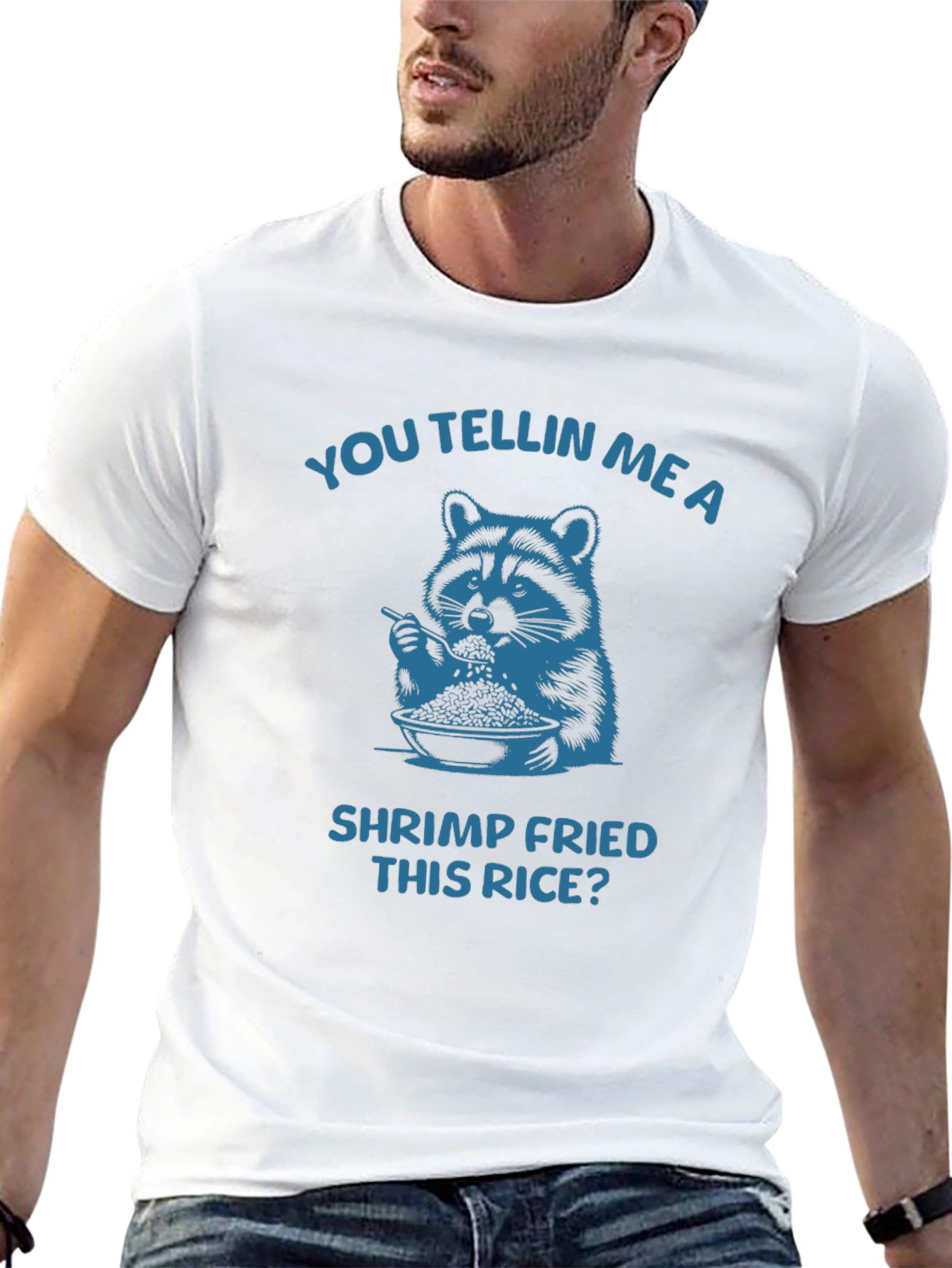Shrimp Fried This Rice? Mens Graphic Tee