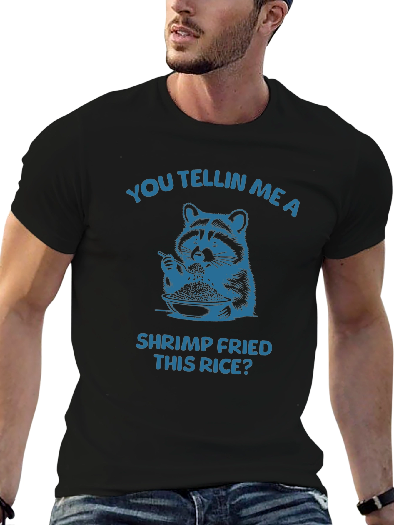 Shrimp Fried This Rice? Mens Graphic Tee