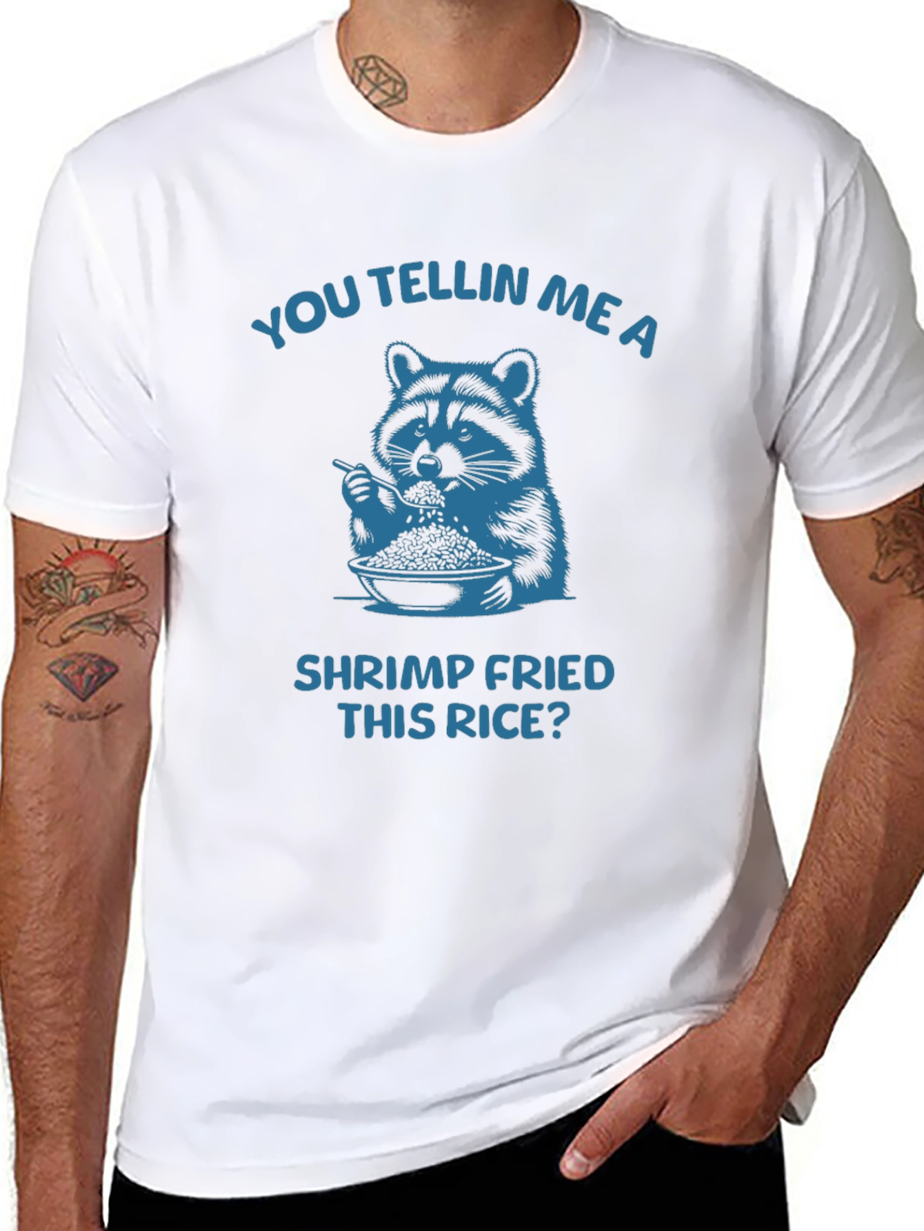 Shrimp Fried This Rice? Mens Graphic Tee