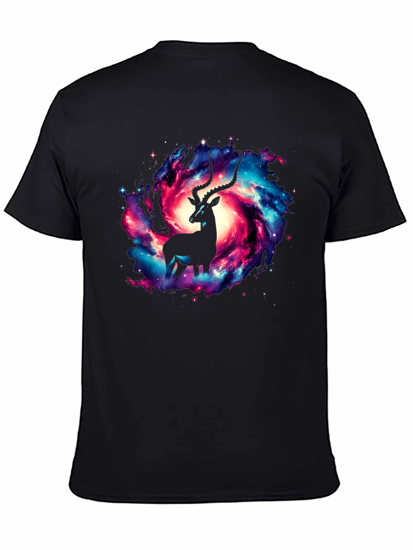 Galaxy Antelope Graphic Tee - Stylish Cosmic Design