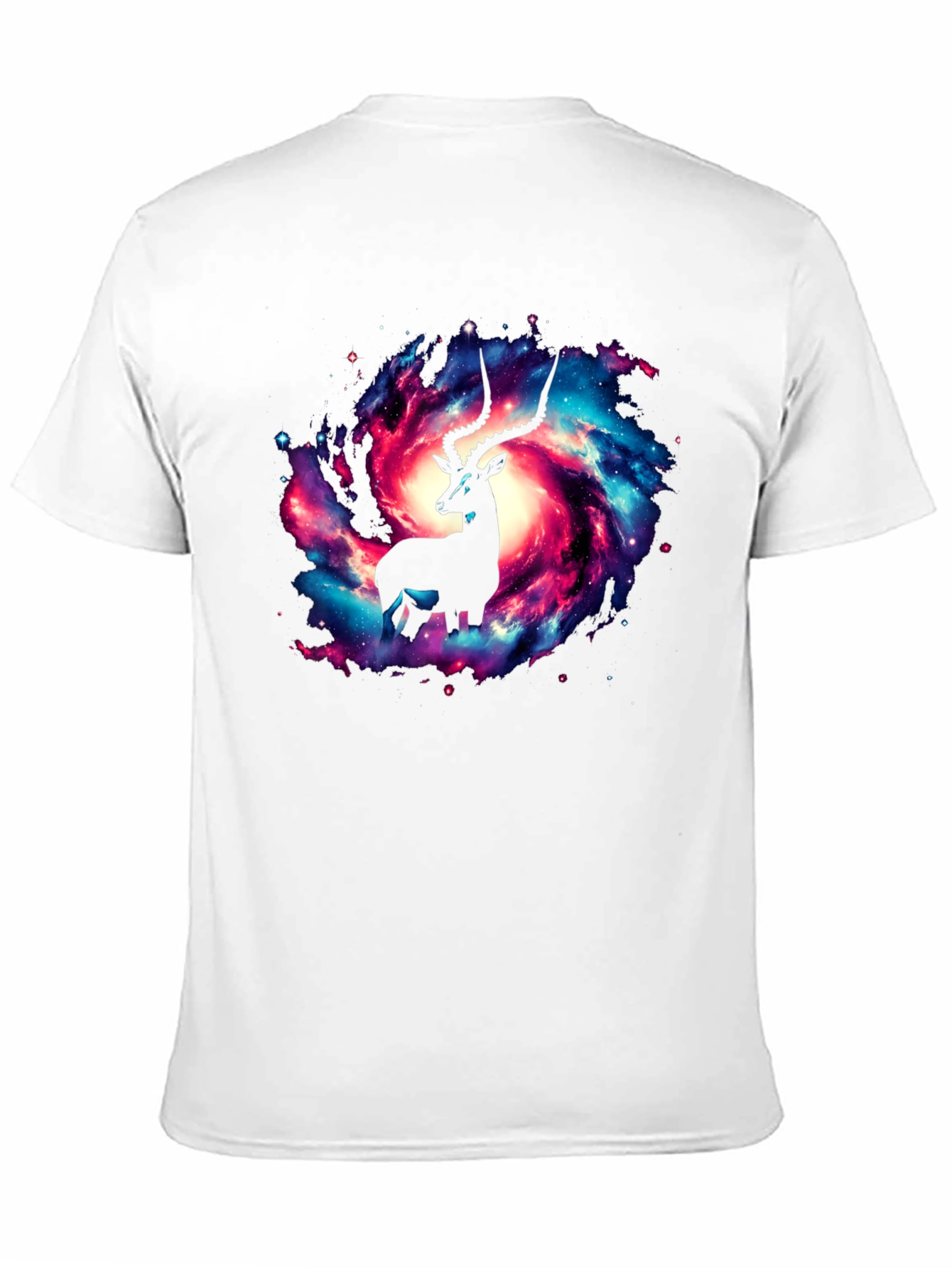 Galaxy Antelope Graphic Tee - Stylish Cosmic Design