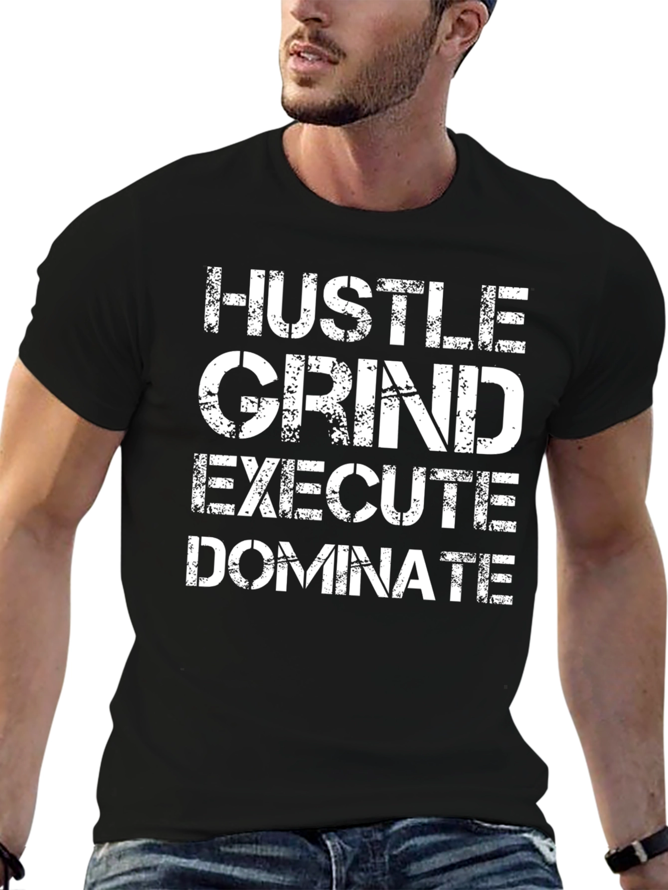 Hustle Grind Execute Dominate Graphic T-Shirt