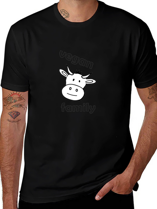 Vegan Family Cow Graphic T-Shirt - Unisex