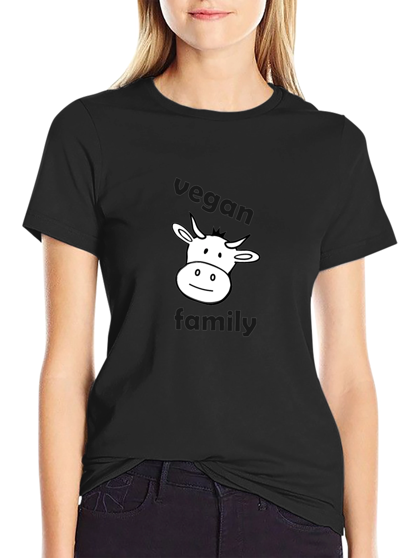 Vegan Family Cow Graphic T-Shirt - Unisex