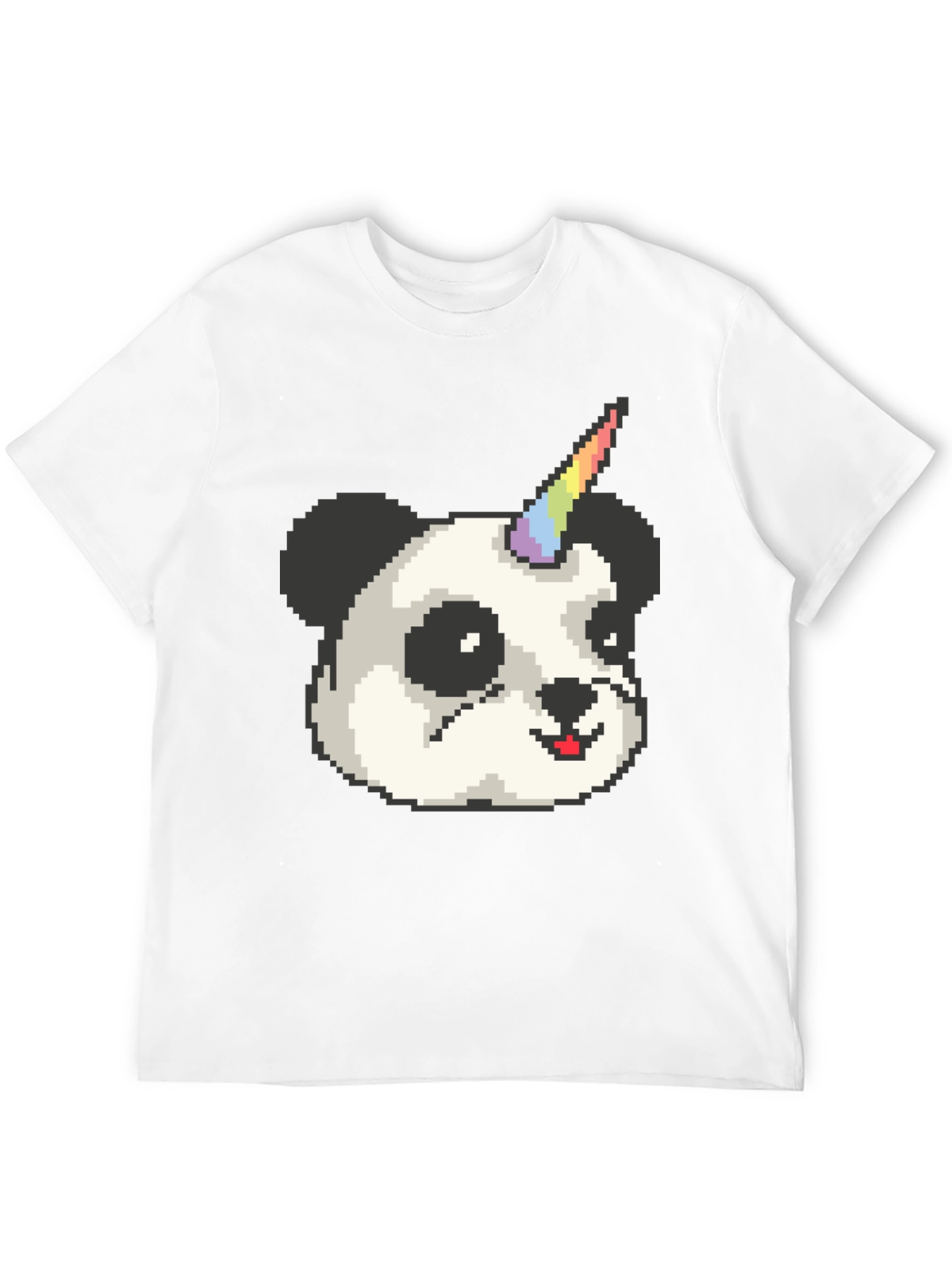 Pixel Panda Unicorn T-Shirt - Black