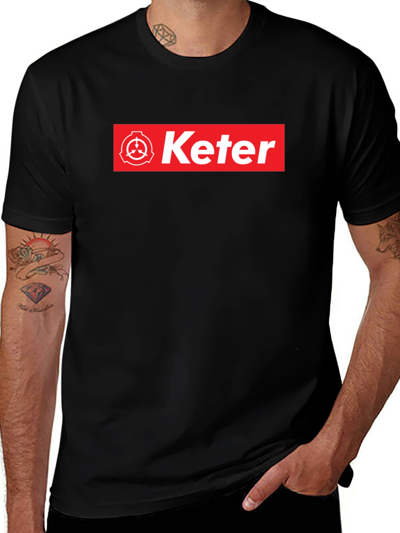 Keter SCP Foundation T-Shirt - Red Box Logo Design