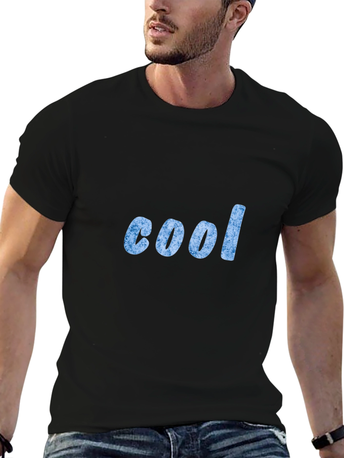 Cool Graphic Print Black T-Shirt
