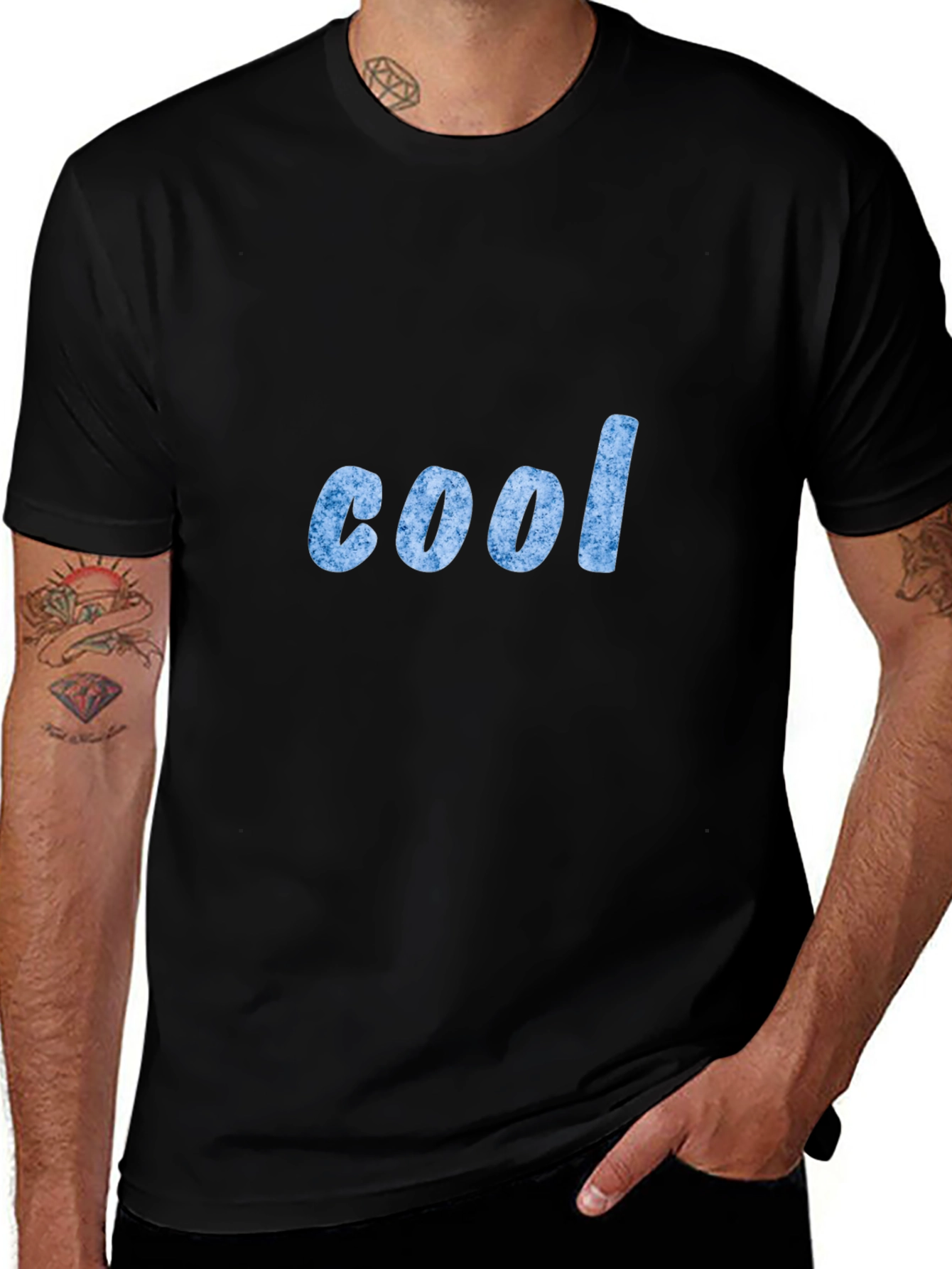 Cool Graphic Print Black T-Shirt