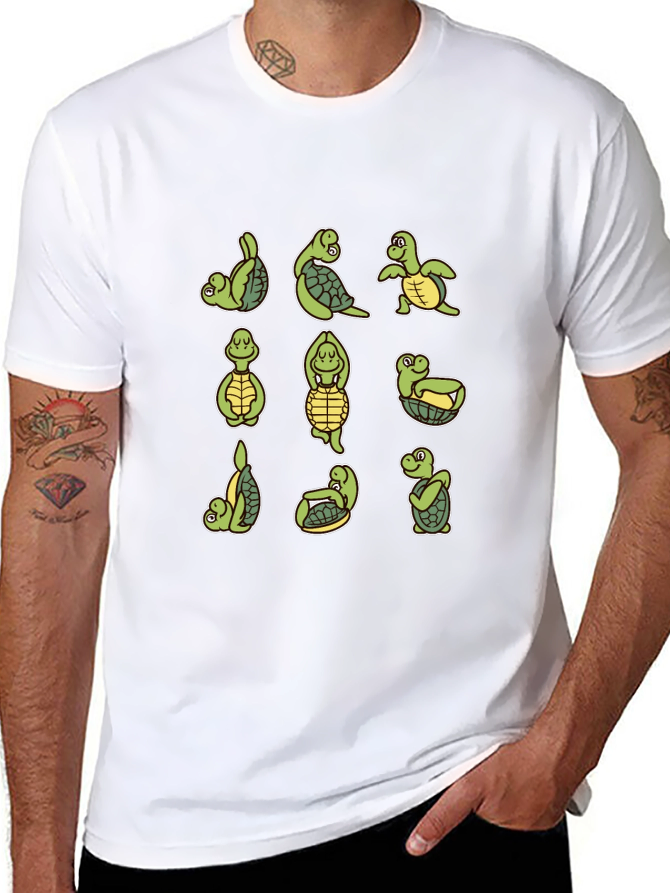 Yoga Turtle T-Shirt - Mens Black Tee