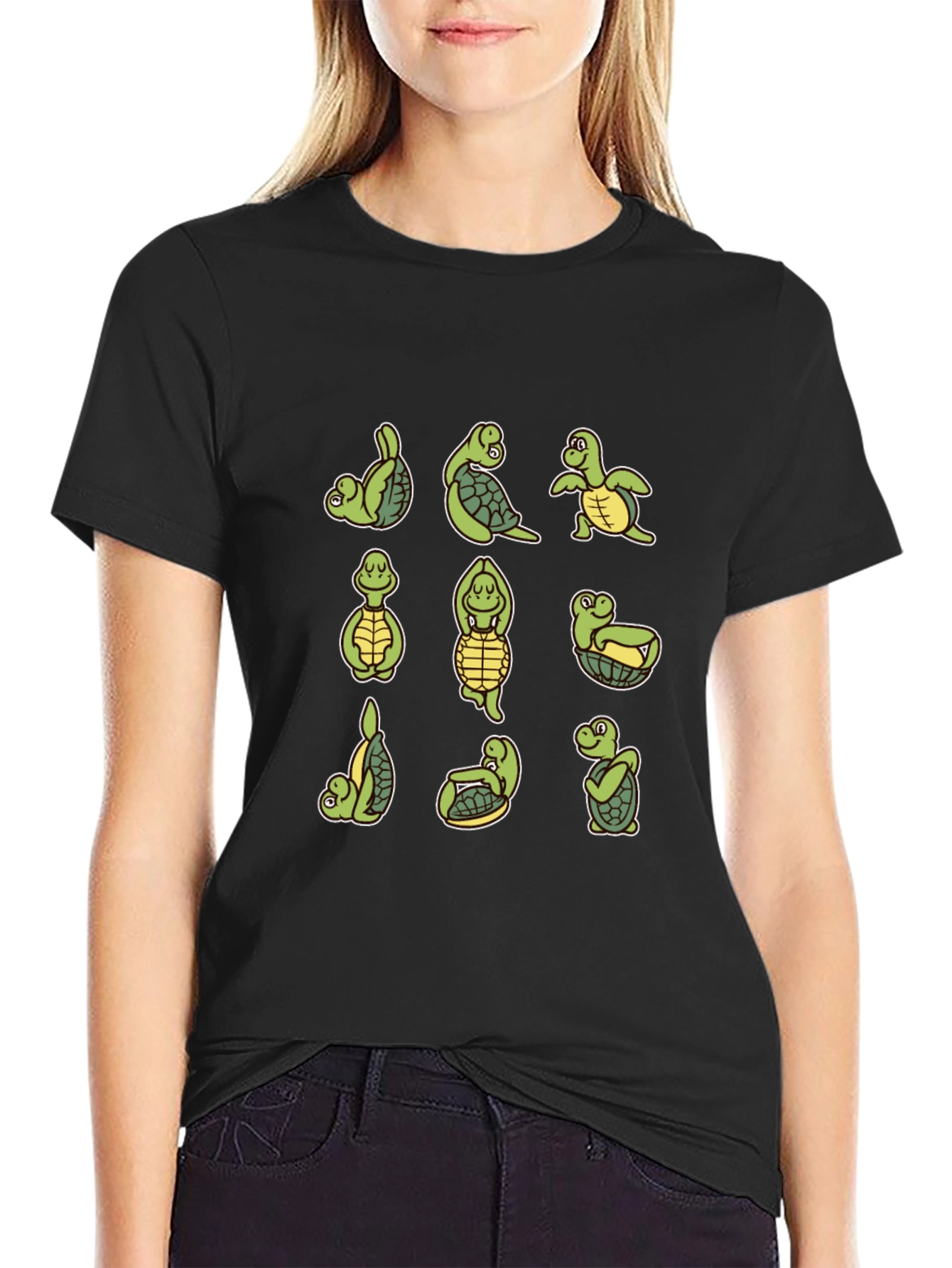 Yoga Turtle T-Shirt - Mens Black Tee